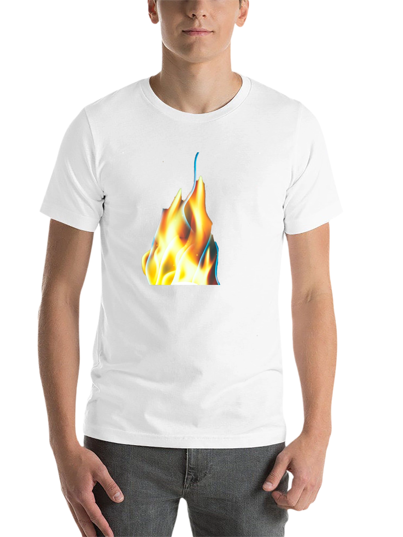 Black Flame Graphic Black T-Shirt view 14