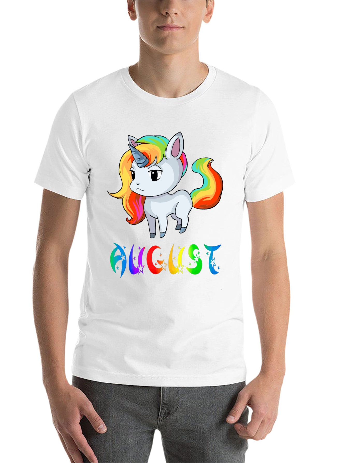 Black August Unicorn Birthday T-Shirt view 14