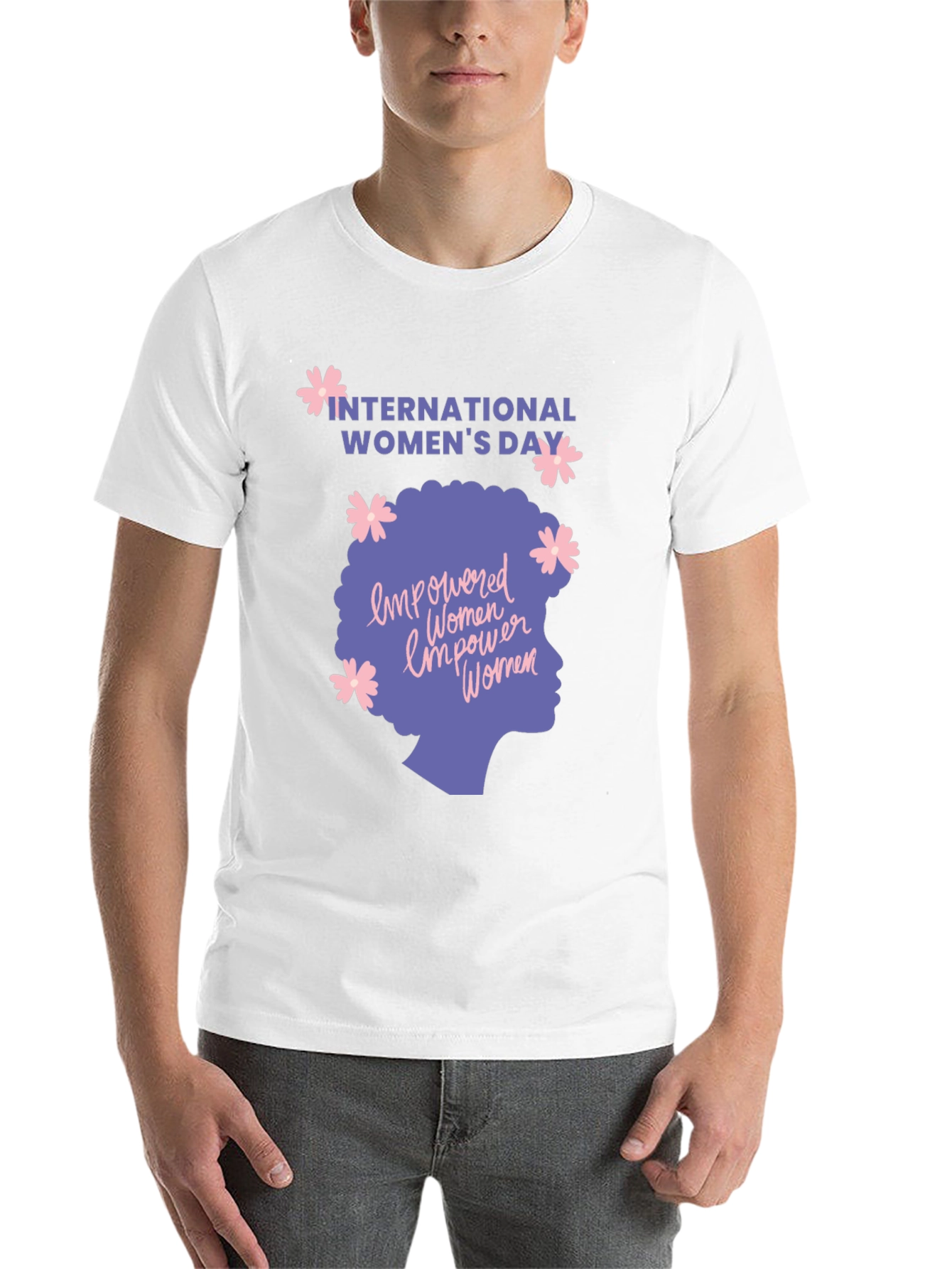 Black International Women's Day Empowered Women T-Shirt view 14