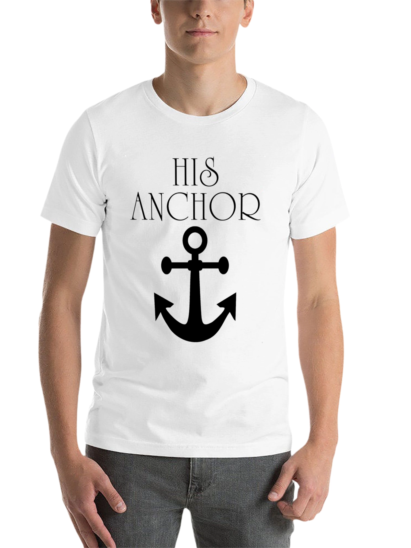 Black His Anchor Graphic Tee - Nautical Style view 14