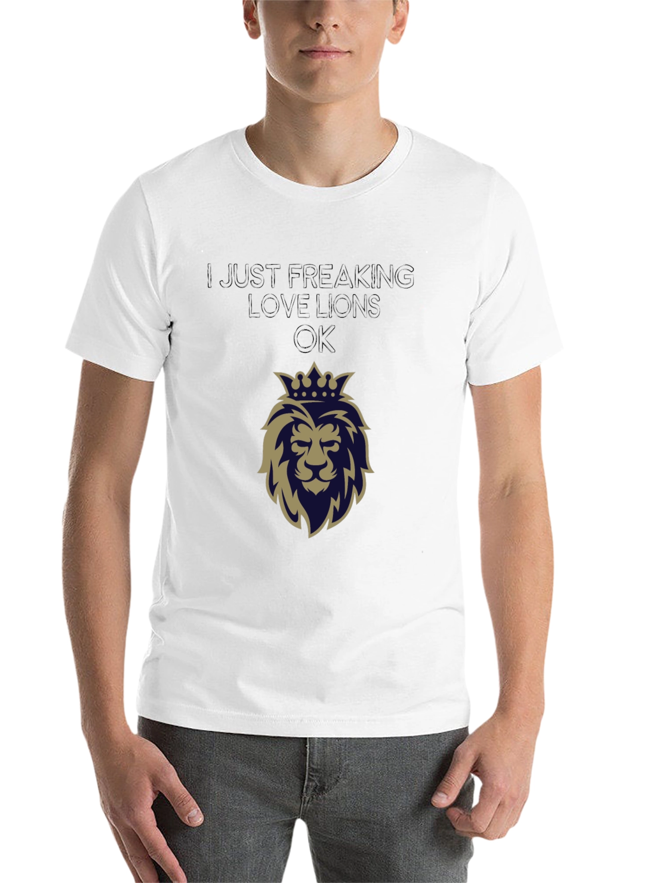 Black Lion Lover Tee - I Just Freaking Love Lions OK view 14