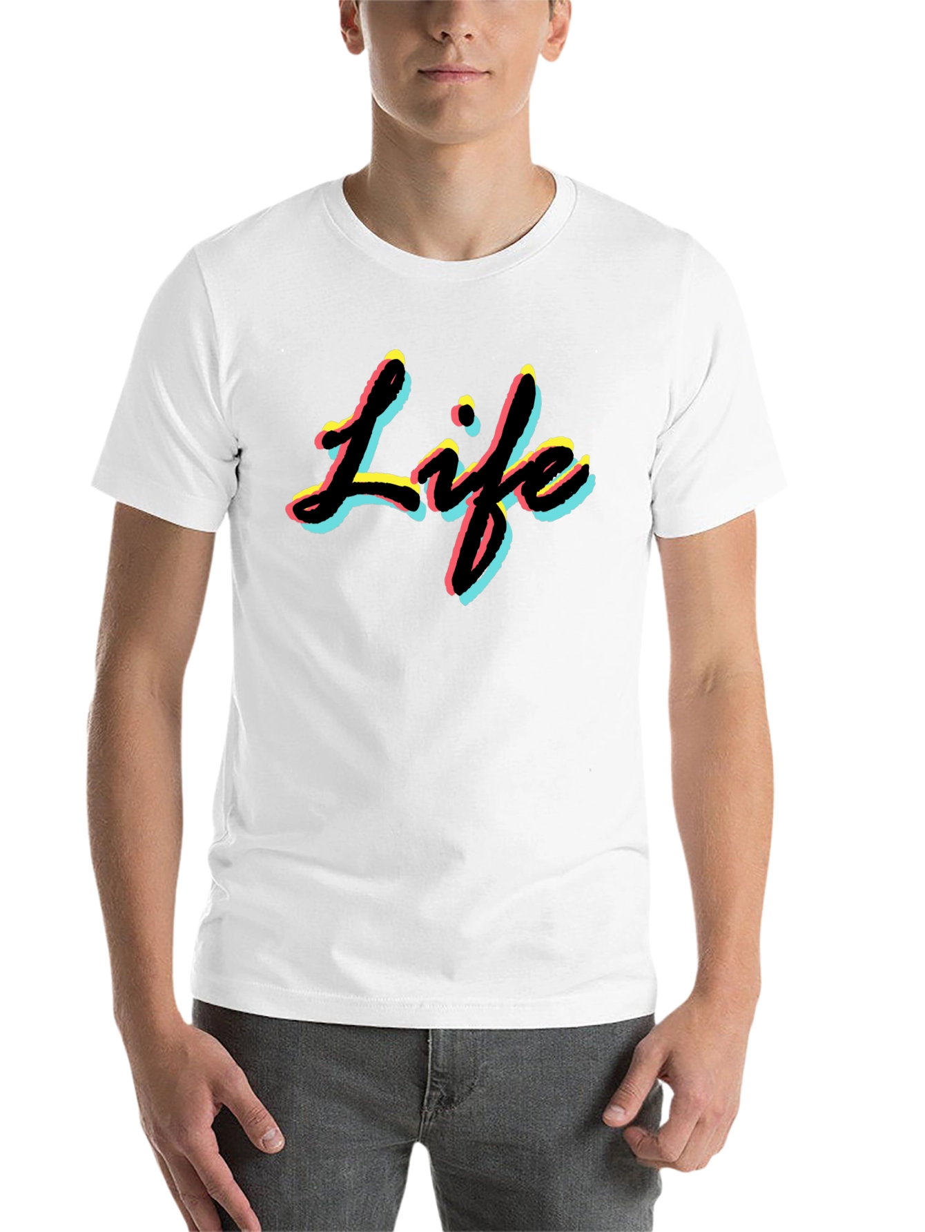 Black Retro Life T-Shirt - Black Graphic Tee view 14