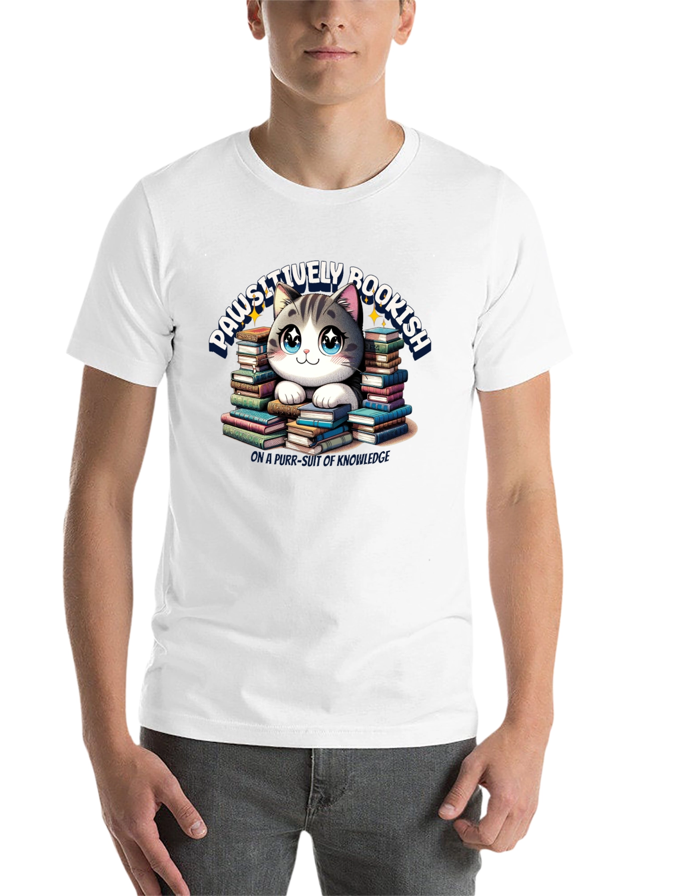 Black Pawsitively Bookish T-Shirt view 14