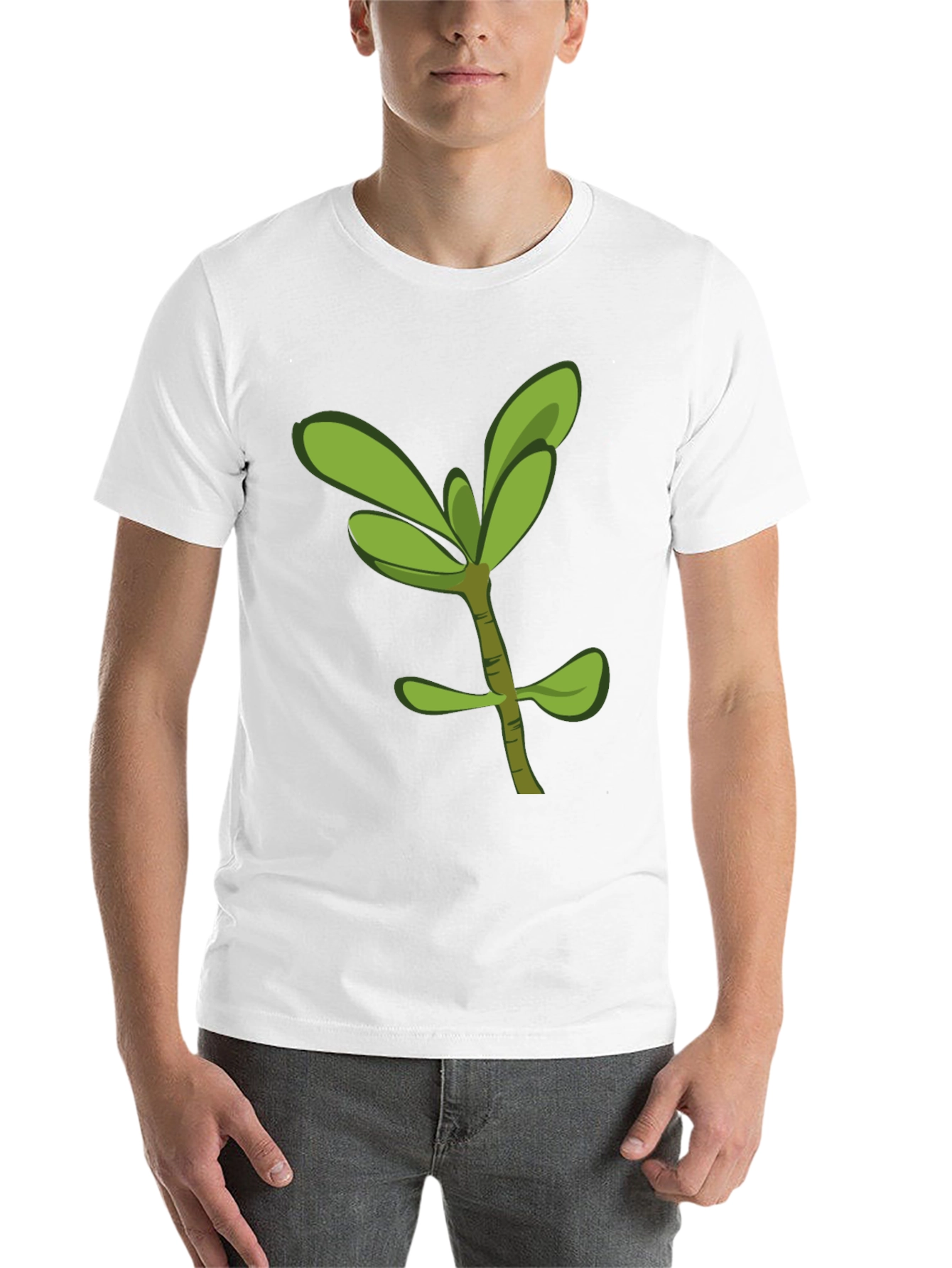 Black Green Sprout Graphic T-Shirt - Casual Style view 14