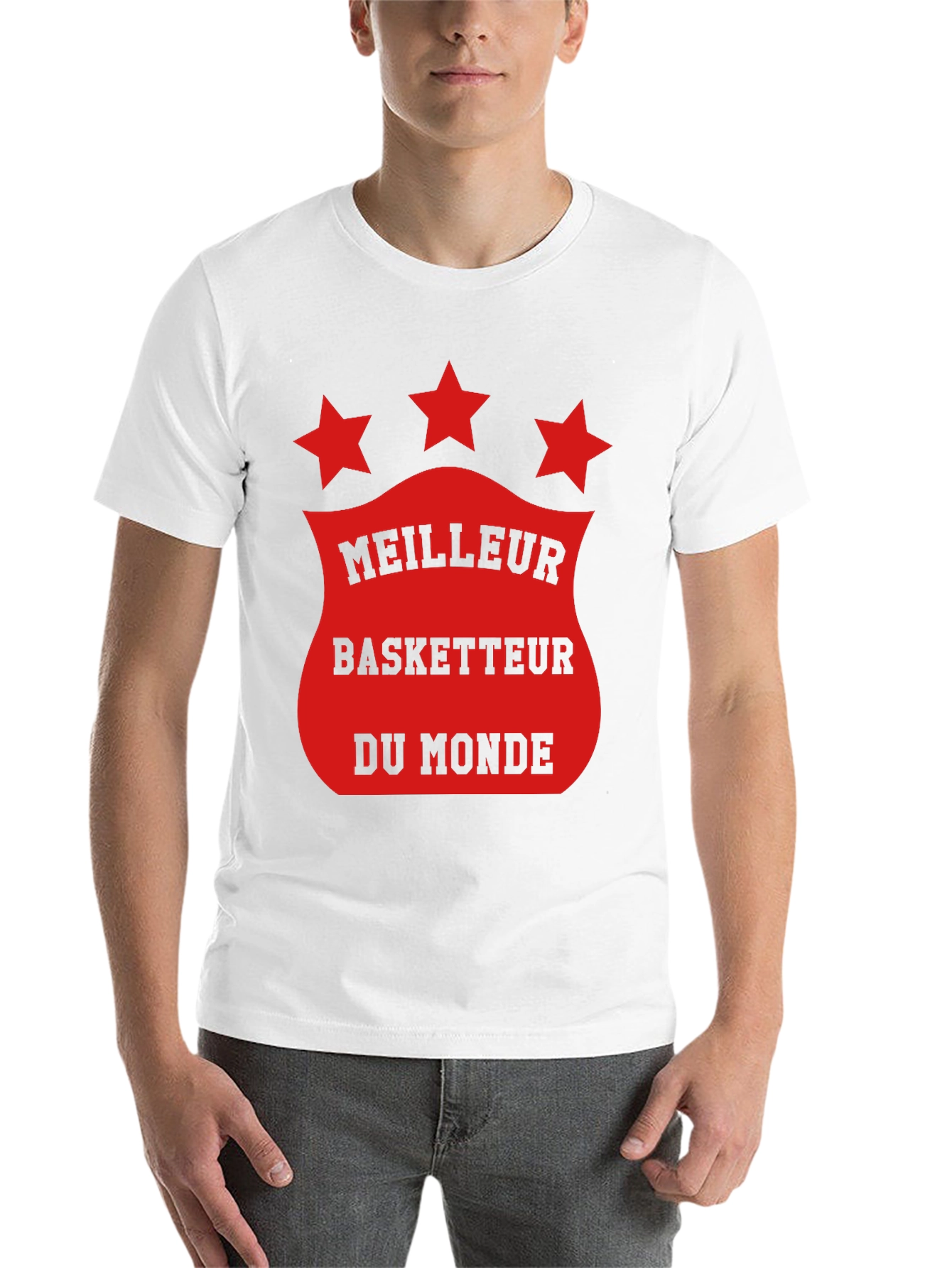 Black Meilleur Basketteur T-Shirt - World's Best Basketball Player Tee view 14