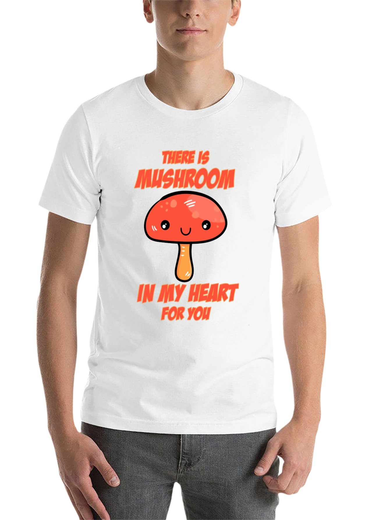 Black Mushroom Heart T-Shirt - Funny Graphic Tee view 14