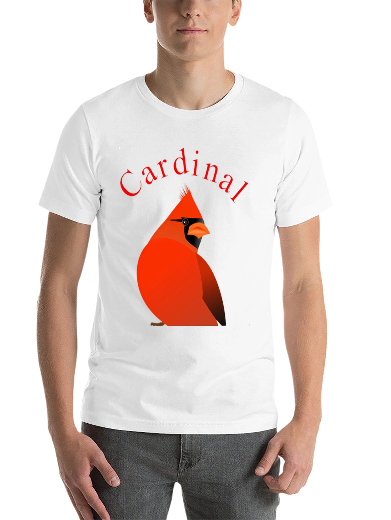 Black Cardinal Bird Graphic Tee - Black Cotton T-Shirt view 14