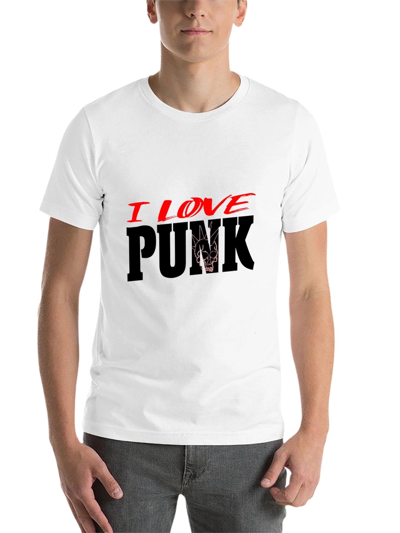 Black I Love Punk Graphic Tee - Black Cotton Blend view 14