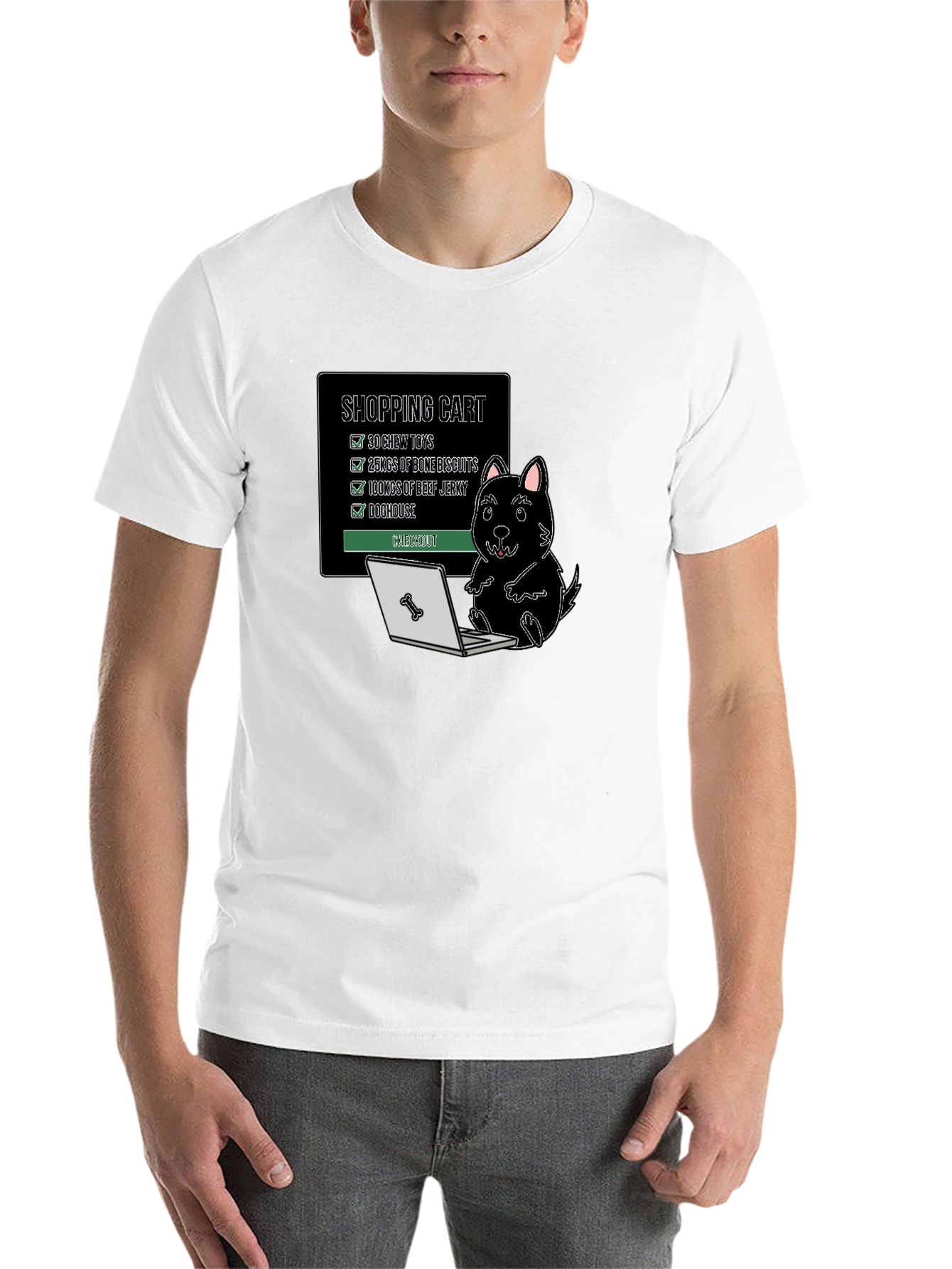 Dog Shopping Cart T-Shirt Funny Canine Gift - 14