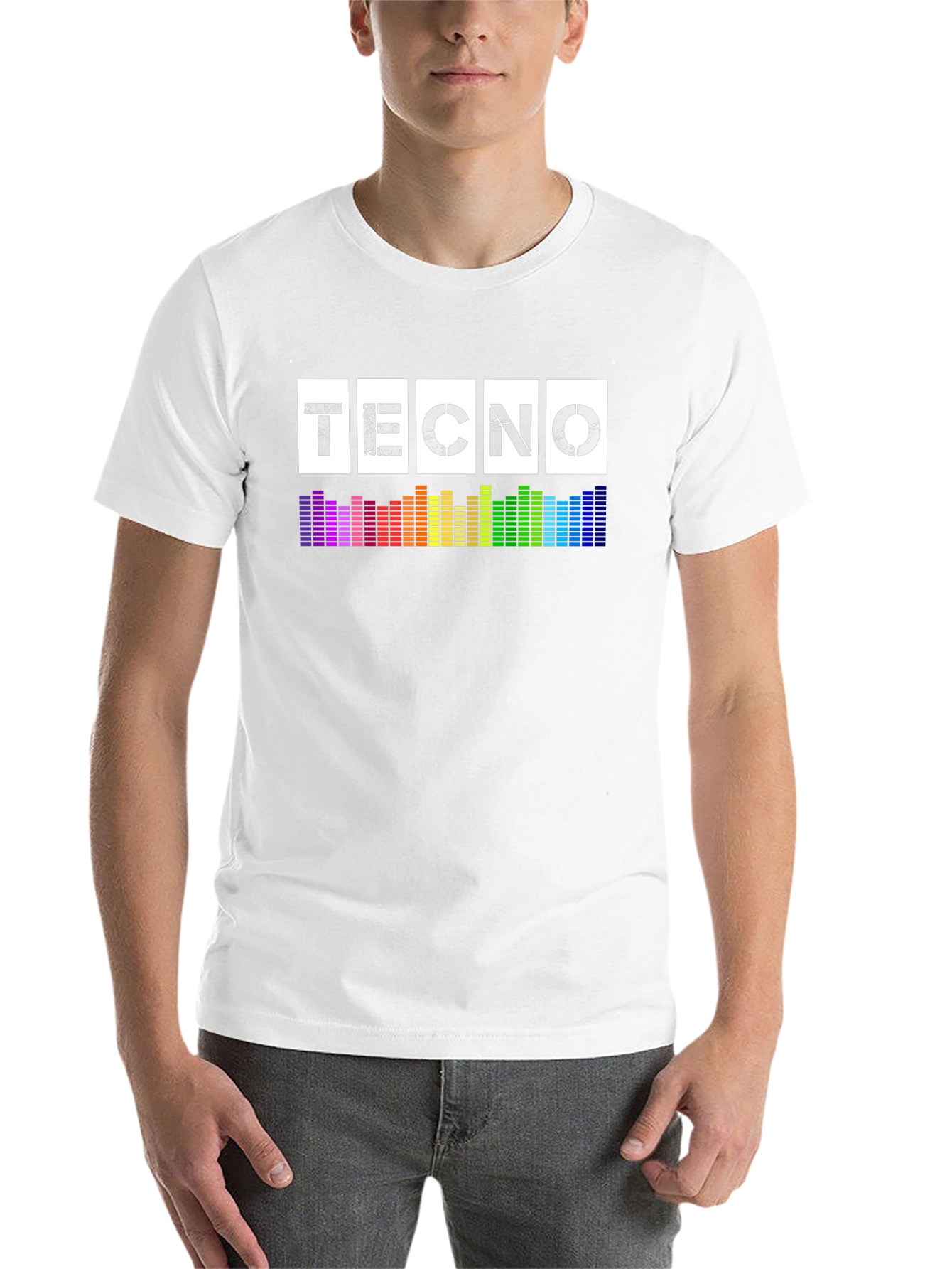 Black Techno Music T-Shirt - Graphic Equalizer Design view 14