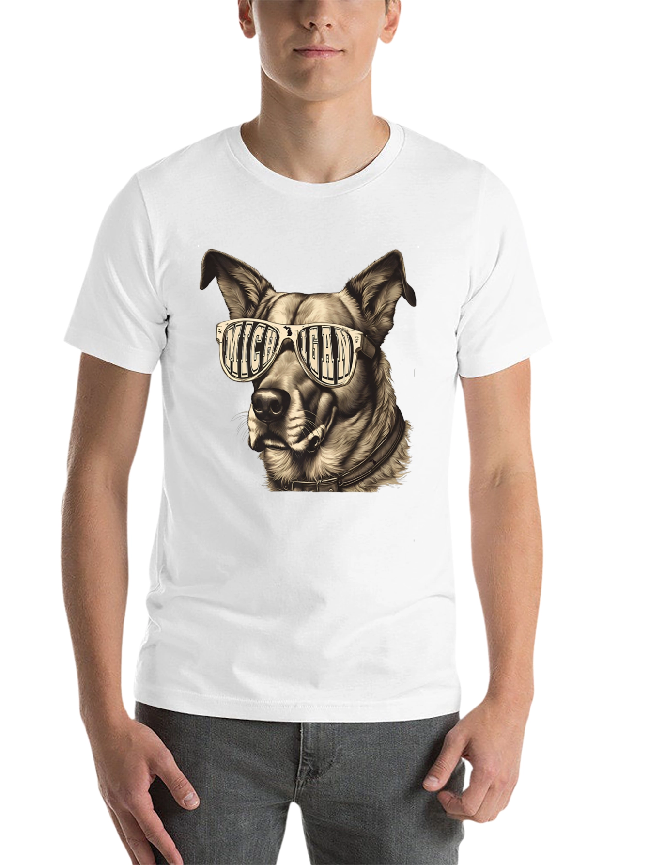 Black Cool Dog Graphic Tee - Michigan Pride view 14