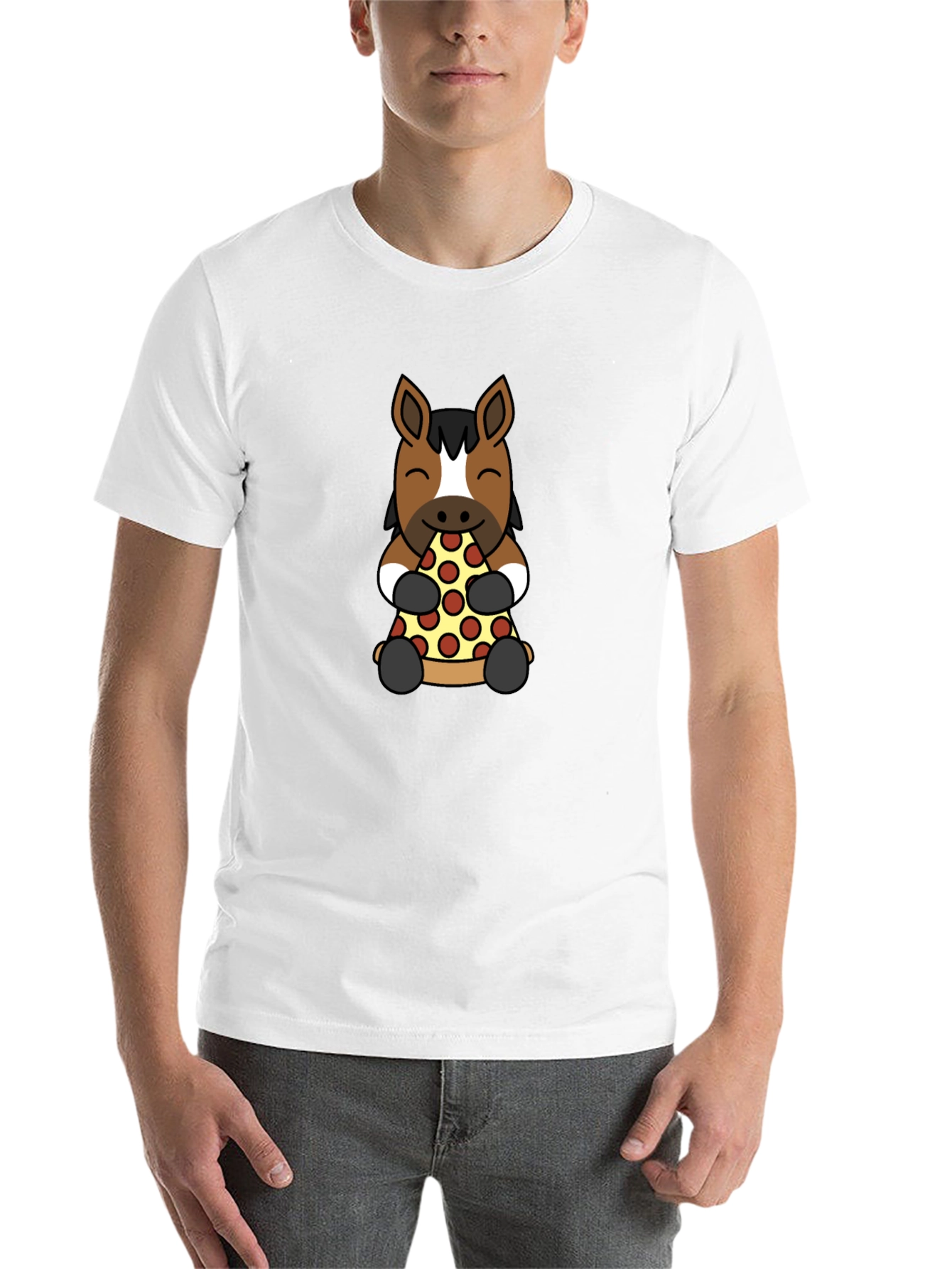 Black Horse Pizza Lover Graphic Tee view 14
