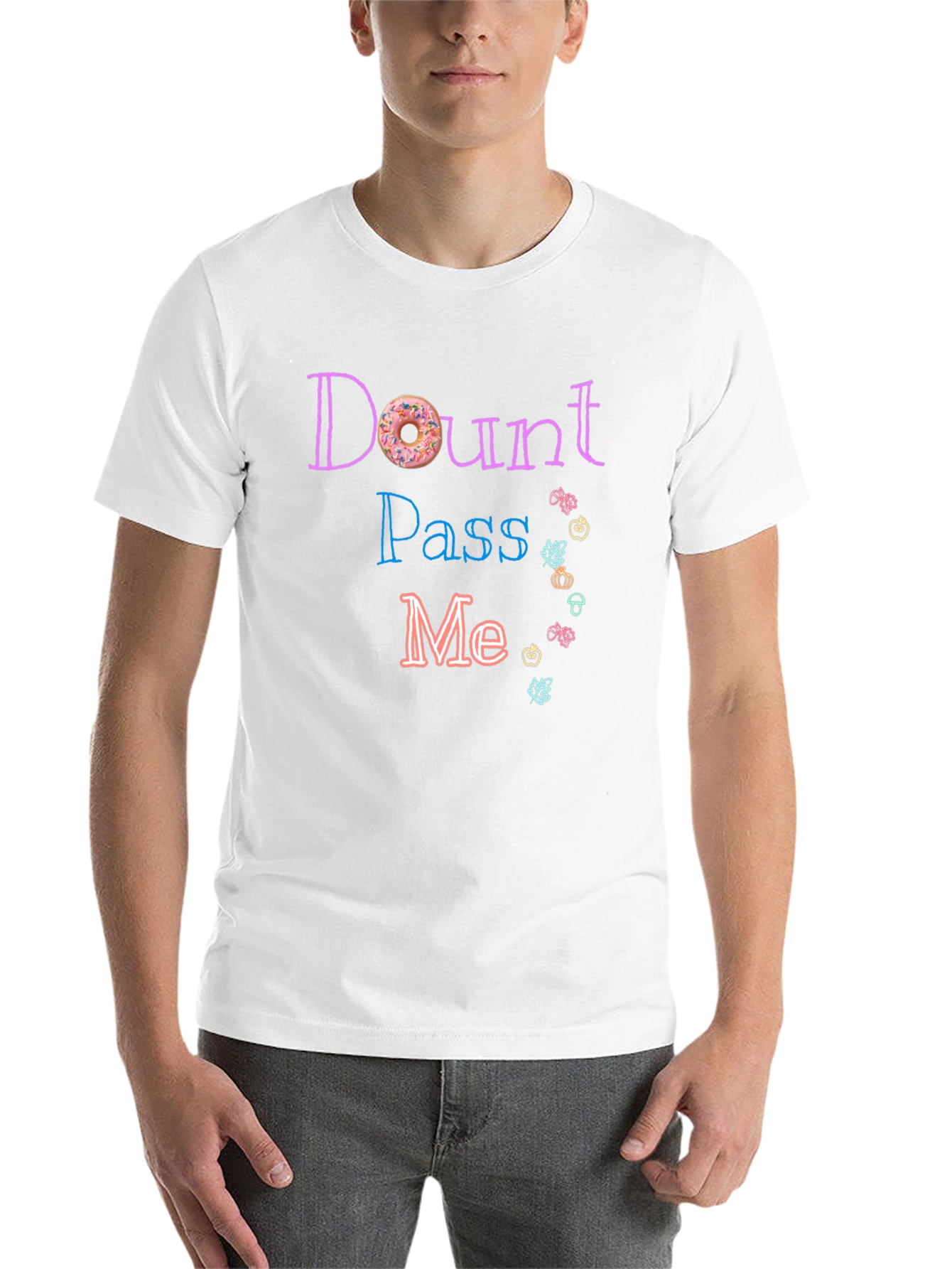 Black Donut Pass Me T-Shirt - Funny Foodie Tee view 14