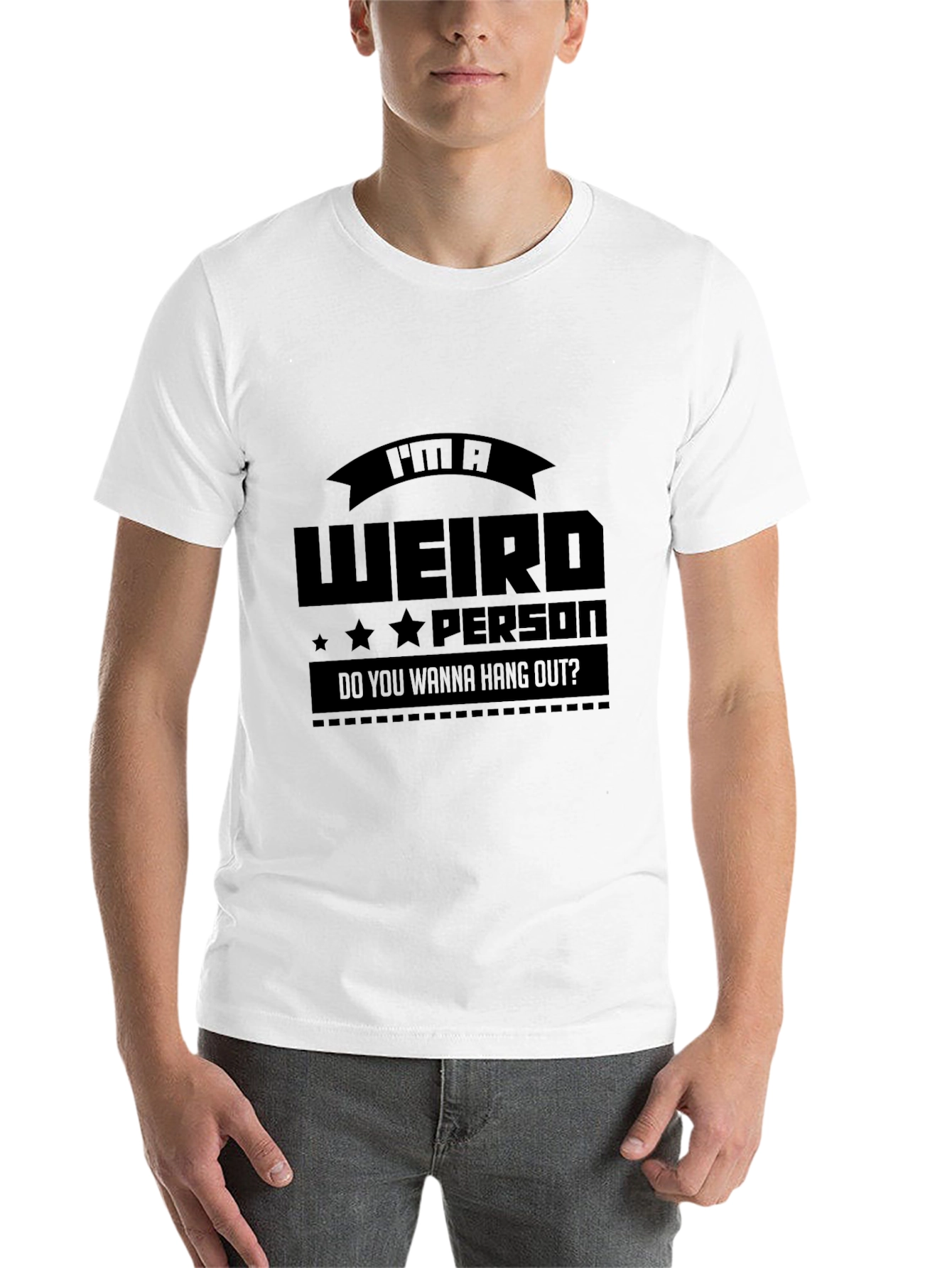 Black I'm A Weird Person Tee - Funny Novelty T-Shirt view 14