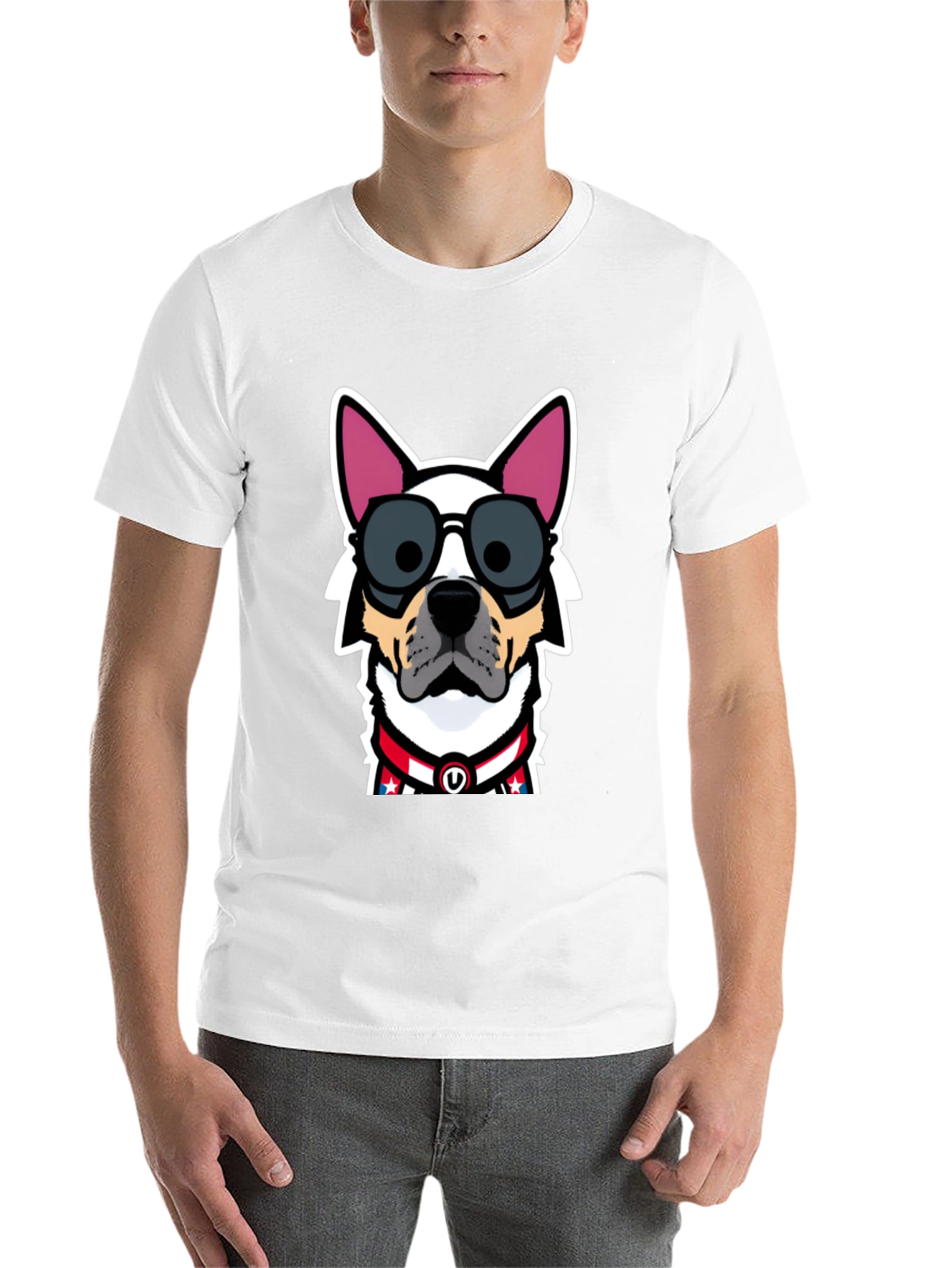 Black Cool Dog Graphic Tee - Patriotic Pup view 14