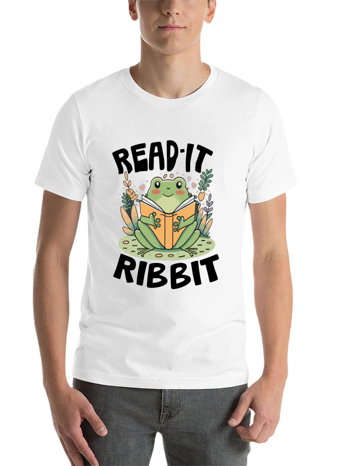 Black Read It Ribbit Frog Graphic Tee view 14