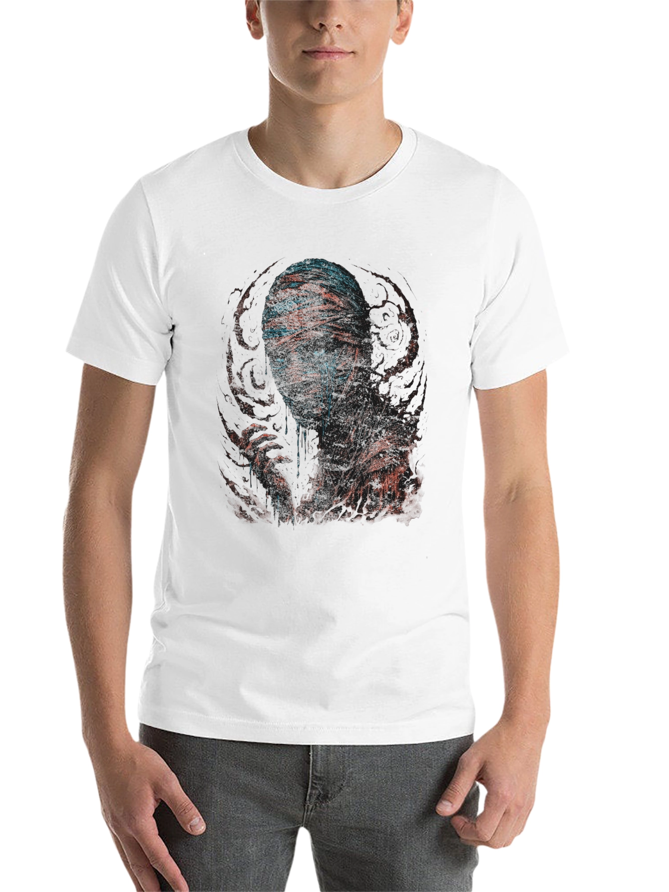 Black Mummy Graphic Print Crew Neck T-Shirt view 14