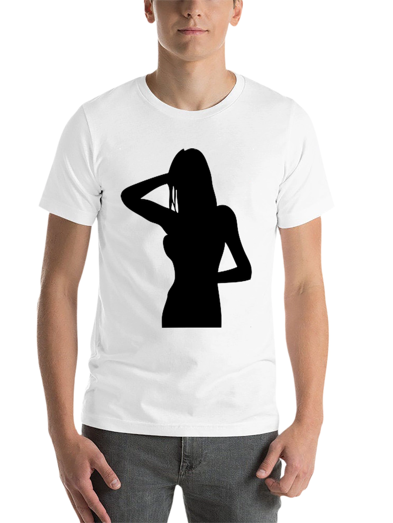 Black Silhouette Graphic Tee - Classic Black T-Shirt view 14