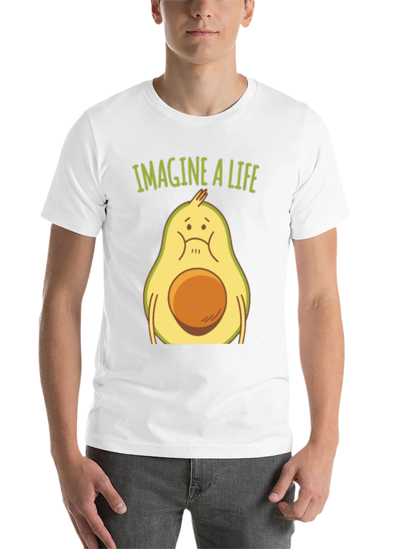 Black Imagine a Life Avocado Graphic Tee - Unisex view 14