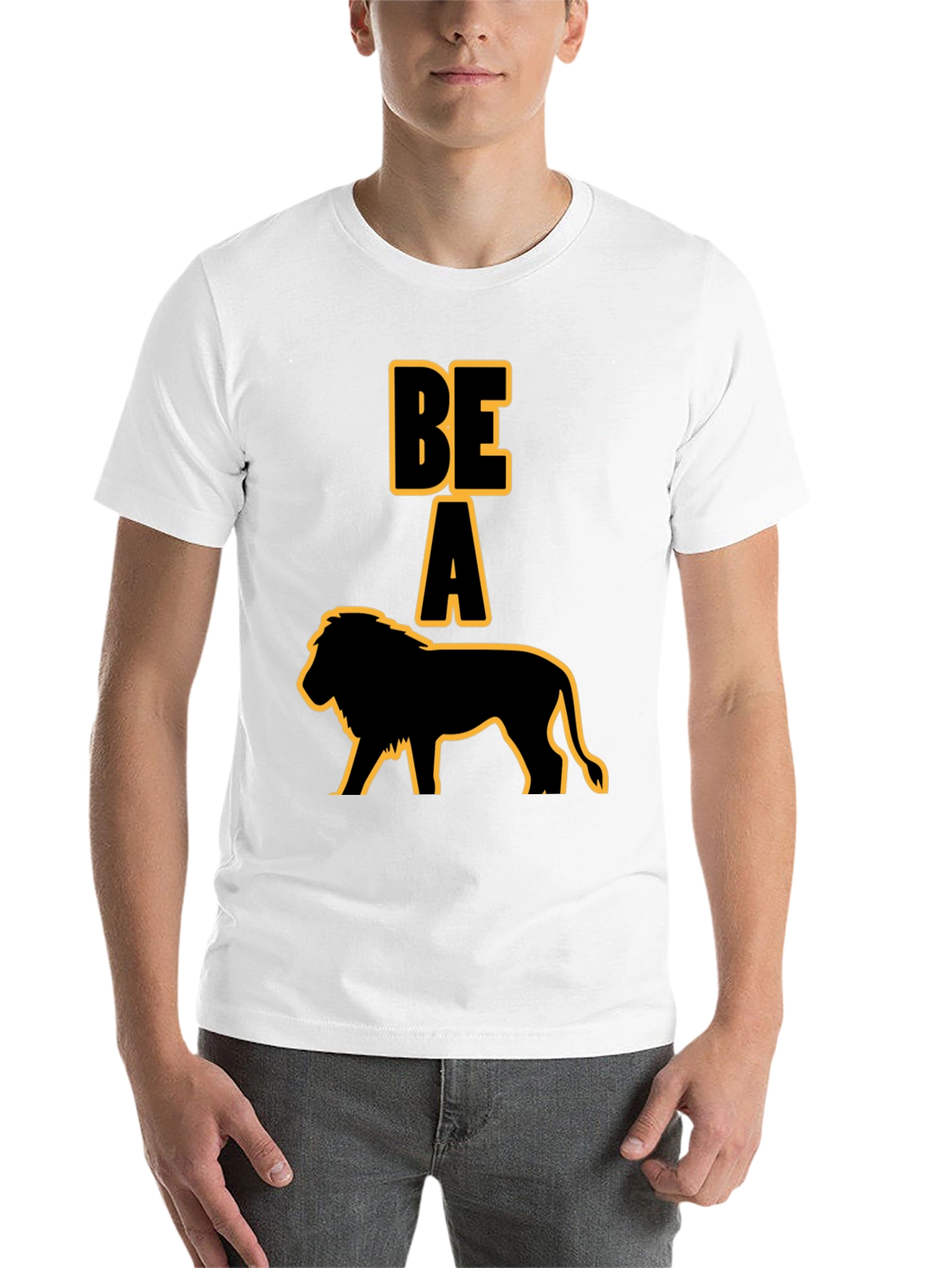 Black Be A Lion Graphic T-Shirt - Bold Statement Tee view 14