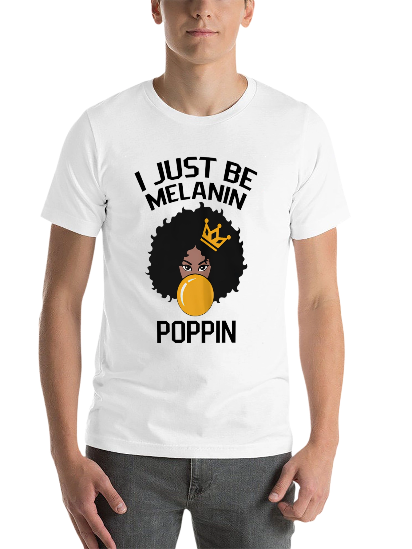 Black Melanin Poppin' Graphic Tee - Stylish Black T-Shirt view 14