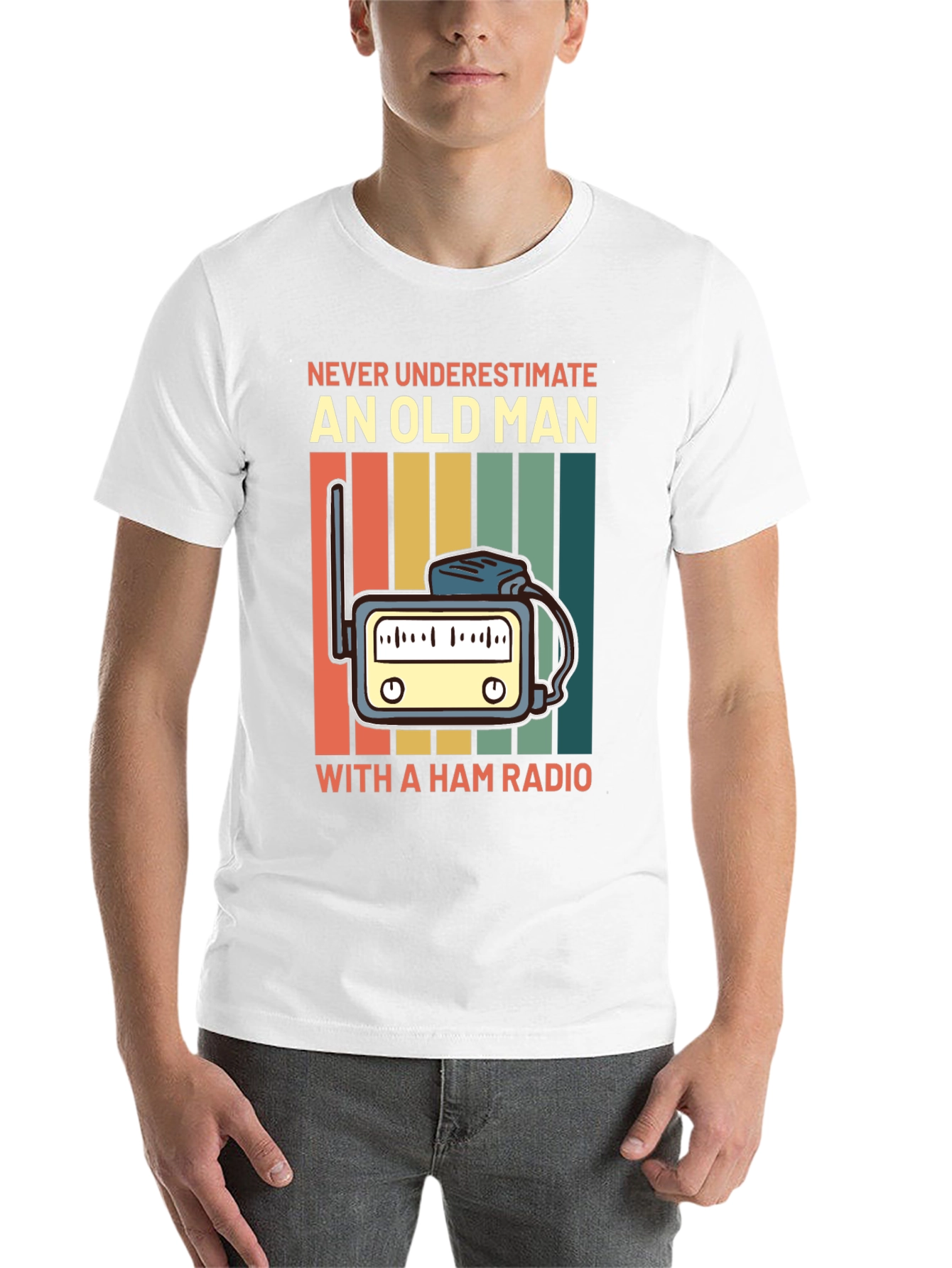 Black Ham Radio Old Man T-Shirt - Funny Amateur Radio Tee view 14