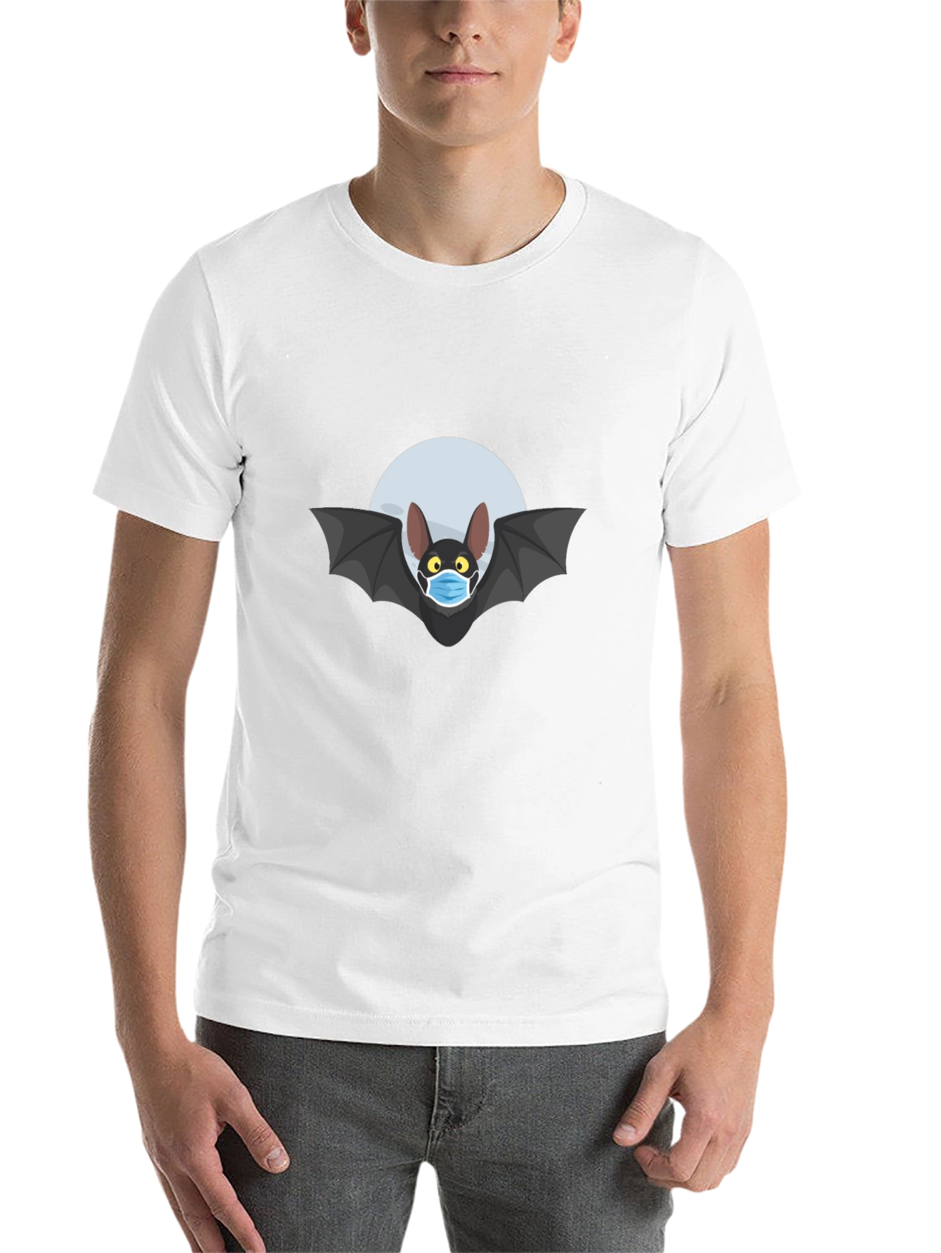 Black Masked Bat T-Shirt - Spooky Season Essential view 14
