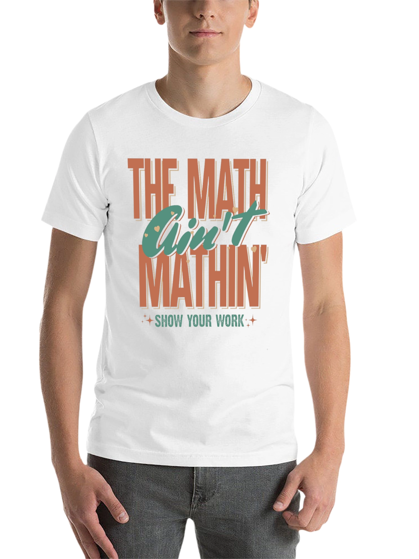 Black The Math Ain't Mathin' Graphic T-Shirt view 14