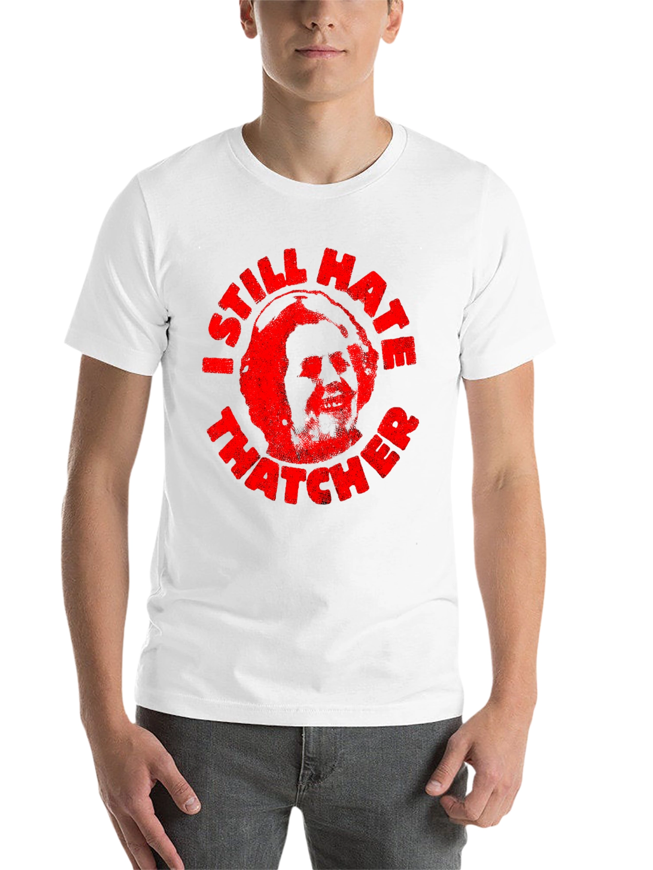 Black I Still Hate Thatcher Graphic Tee - Political Statement Shirt view 14