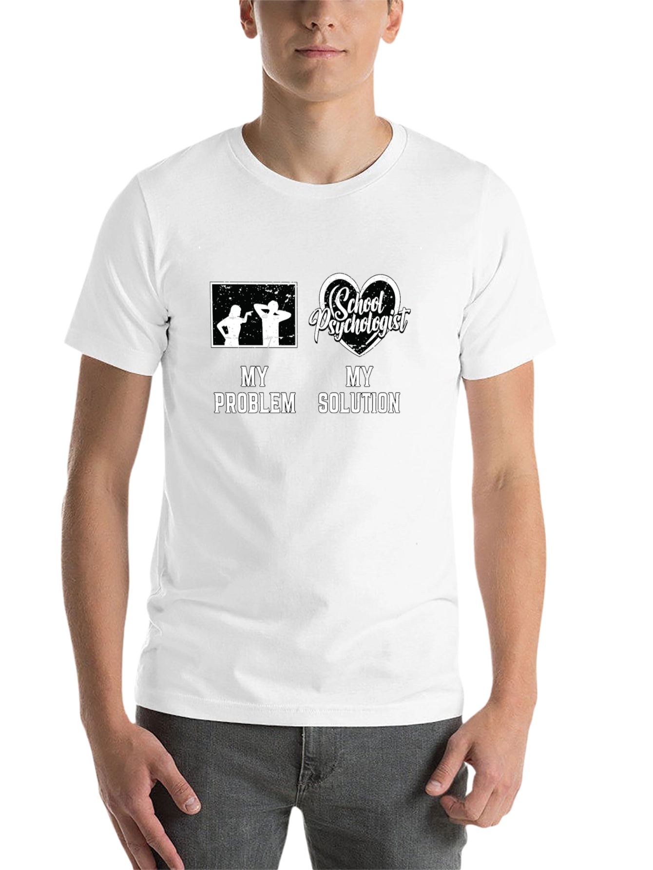 Black School Psychologist T-Shirt - My Problem, My Solution Graphic Tee view 14
