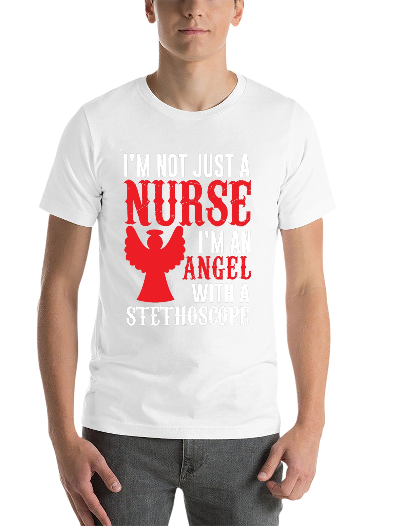 Black Nurse Angel T-Shirt Funny Gift view 14