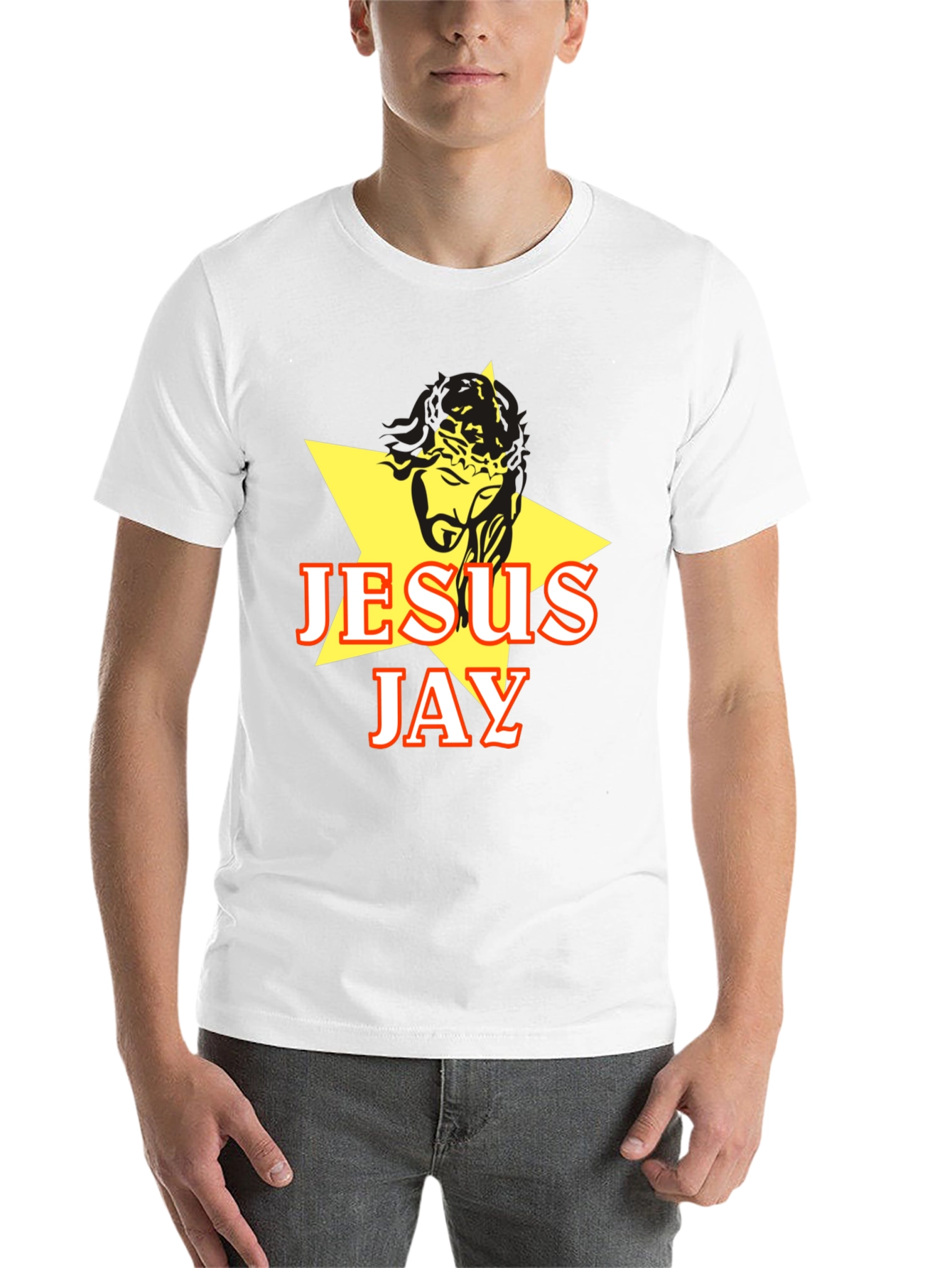 Black Jesus Jay Graphic T-Shirt - Black Cotton Blend view 14
