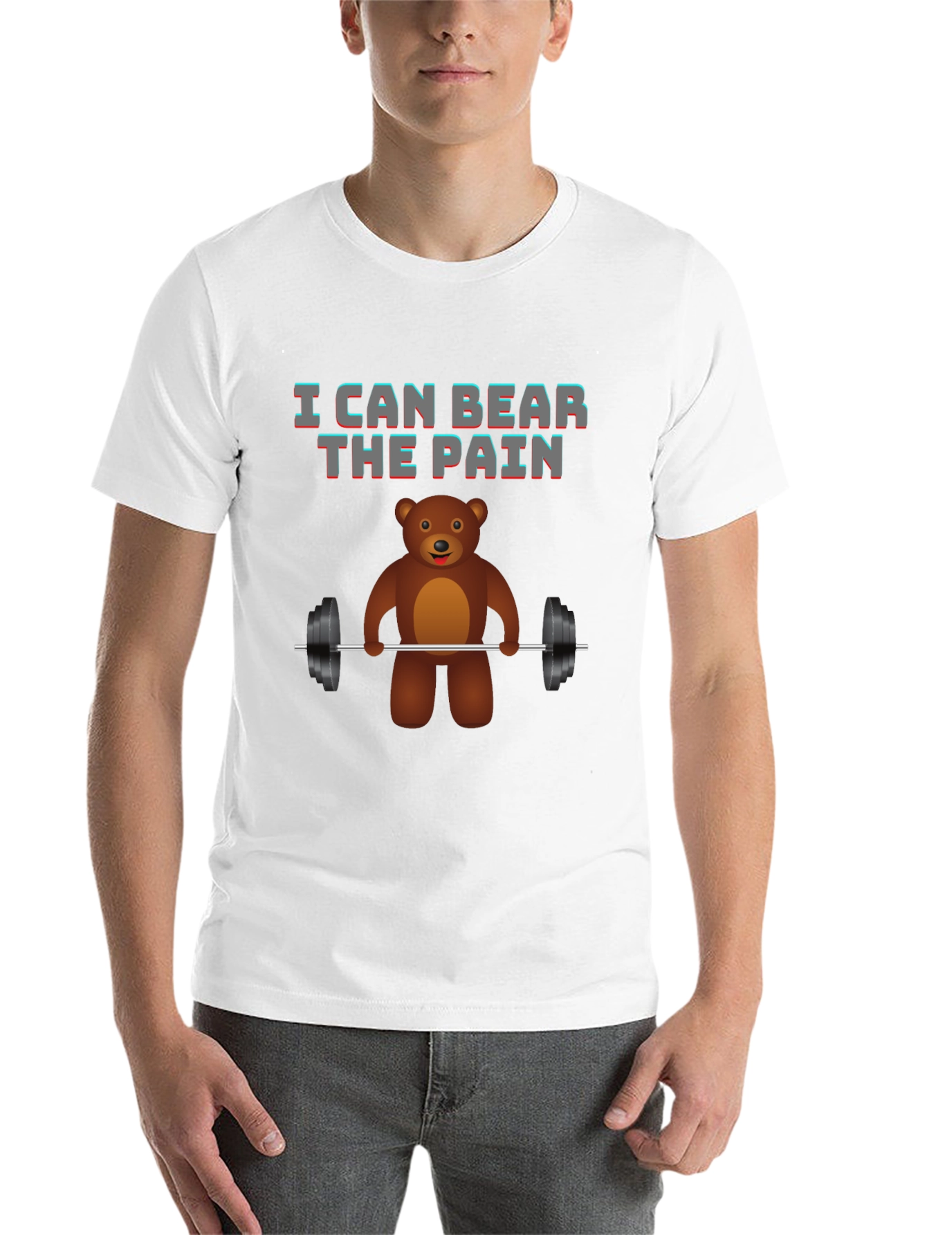 Black I Can Bear The Pain T-Shirt, Gym Humor, Workout Tee view 14
