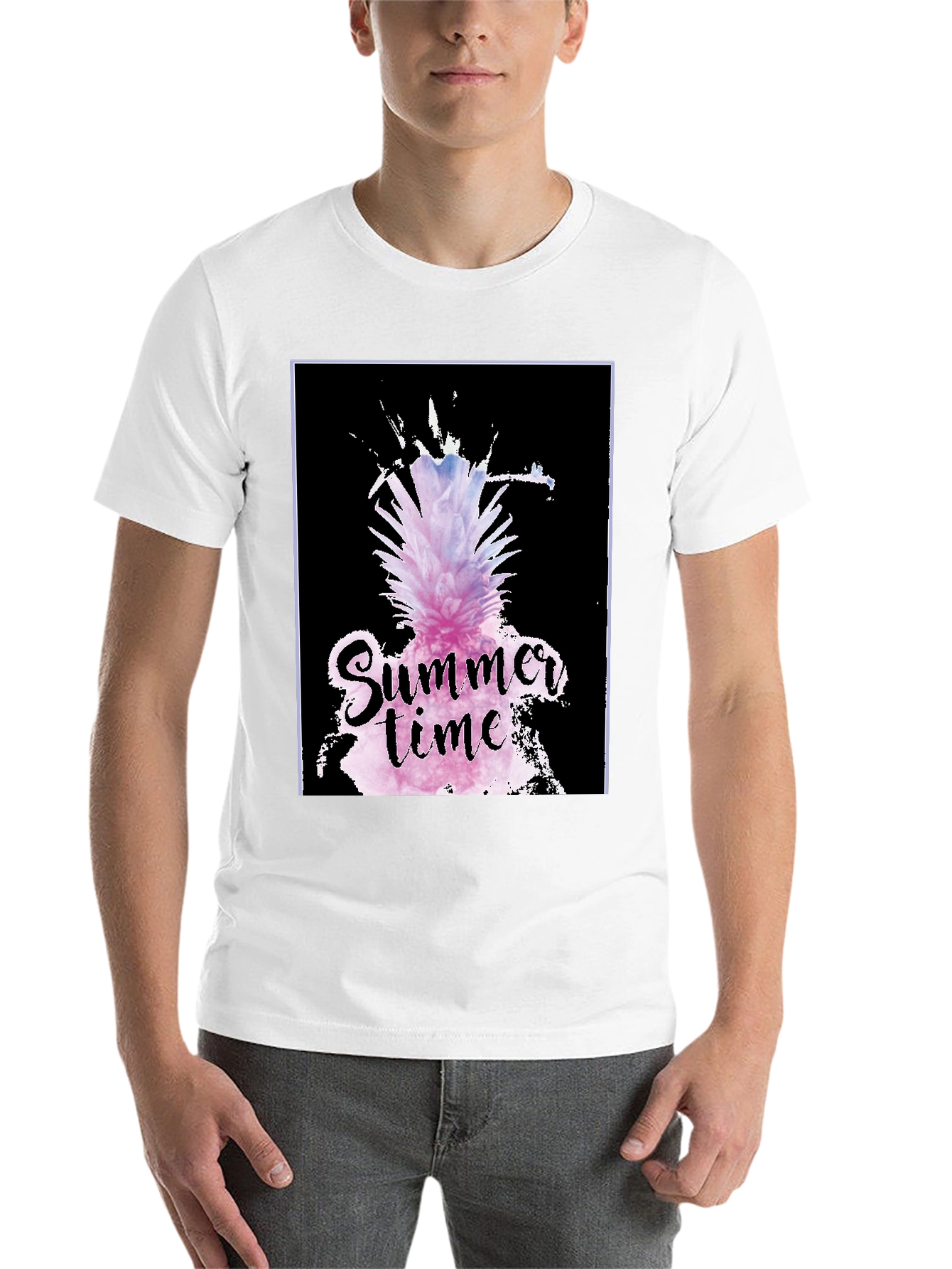 Black Summer Time Pineapple Graphic Tee view 14