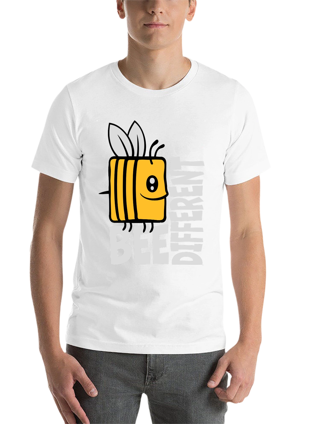 Black Bee Different Graphic Tee - Novelty Humor T-Shirt view 14