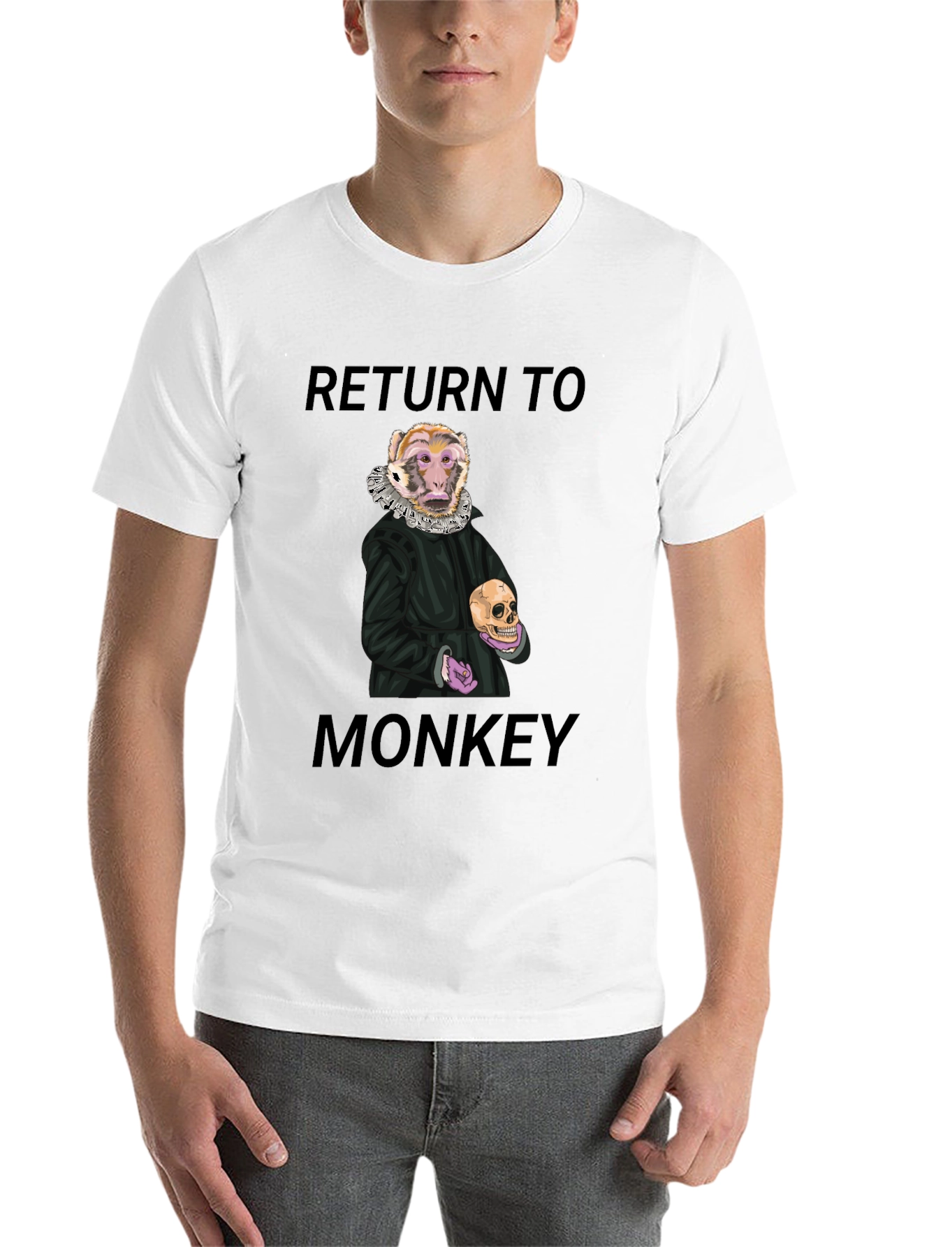 Black Return to Monkey Graphic T-Shirt - Black view 14