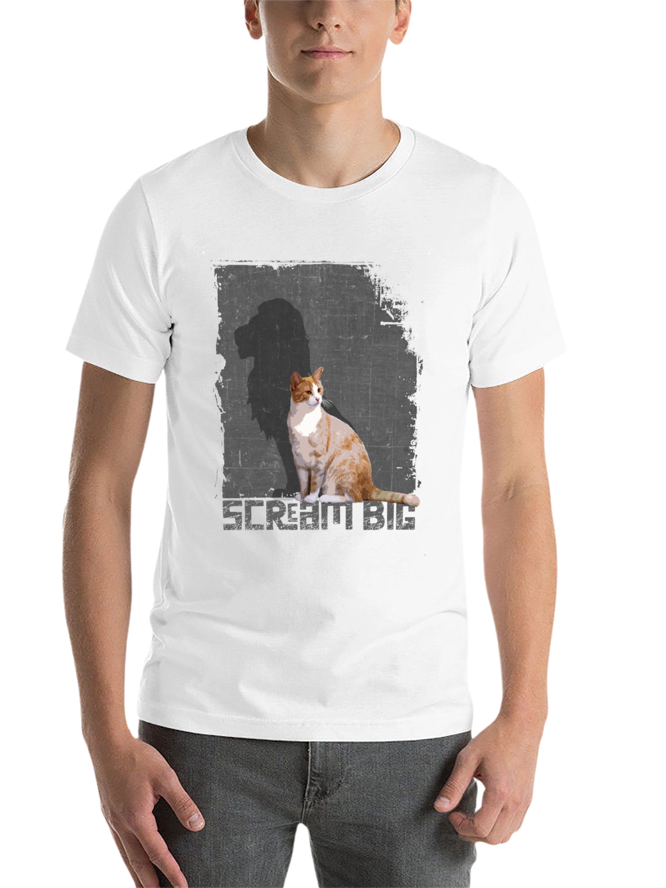 Black Scream Big Cat T-Shirt - Stylish Graphic Tee view 14