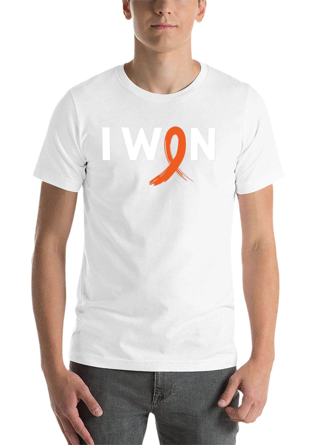 Black I WON Awareness Ribbon Graphic Tee - Black view 14