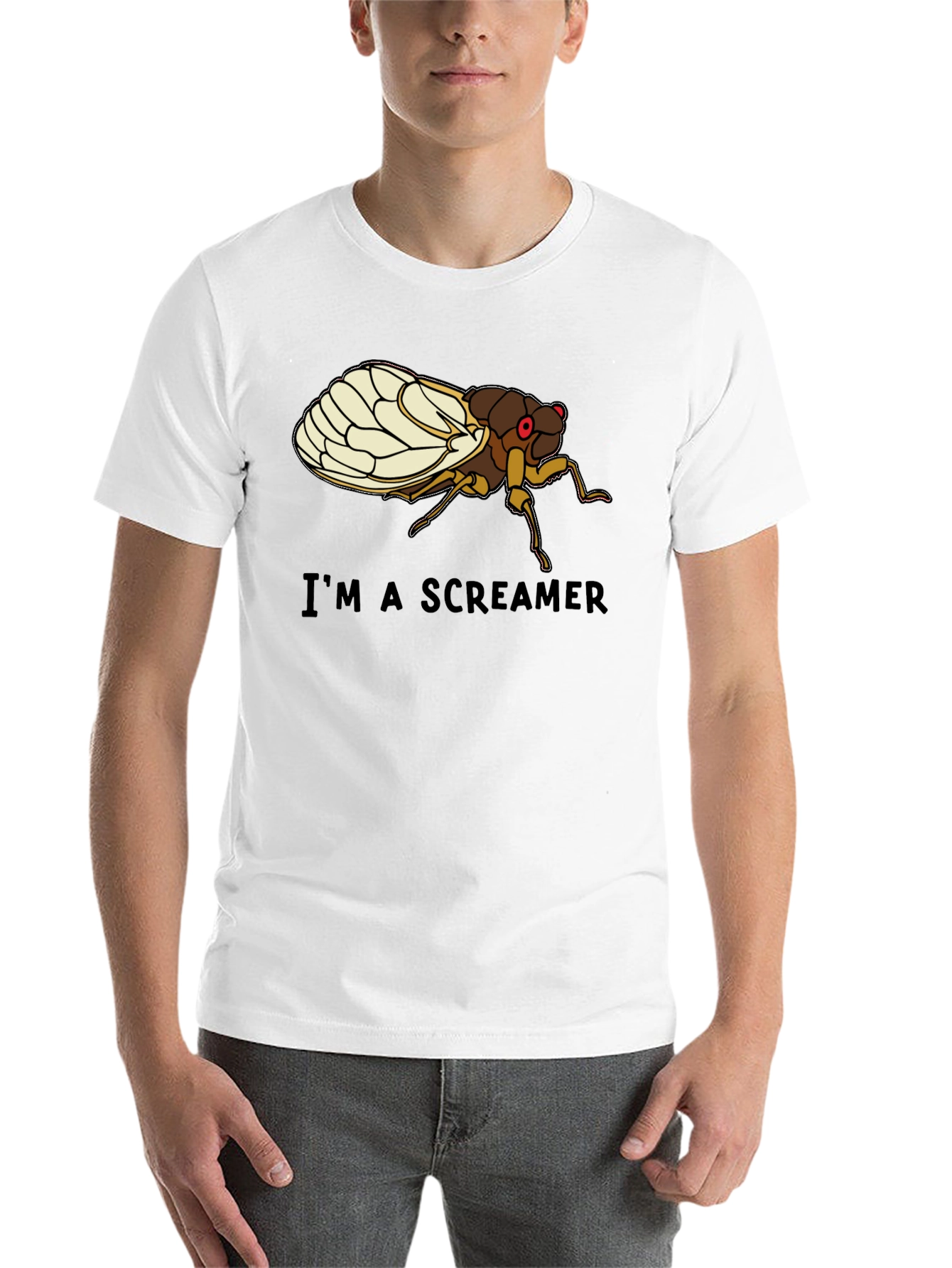 Black I'm a Screamer Cicada T-Shirt view 14