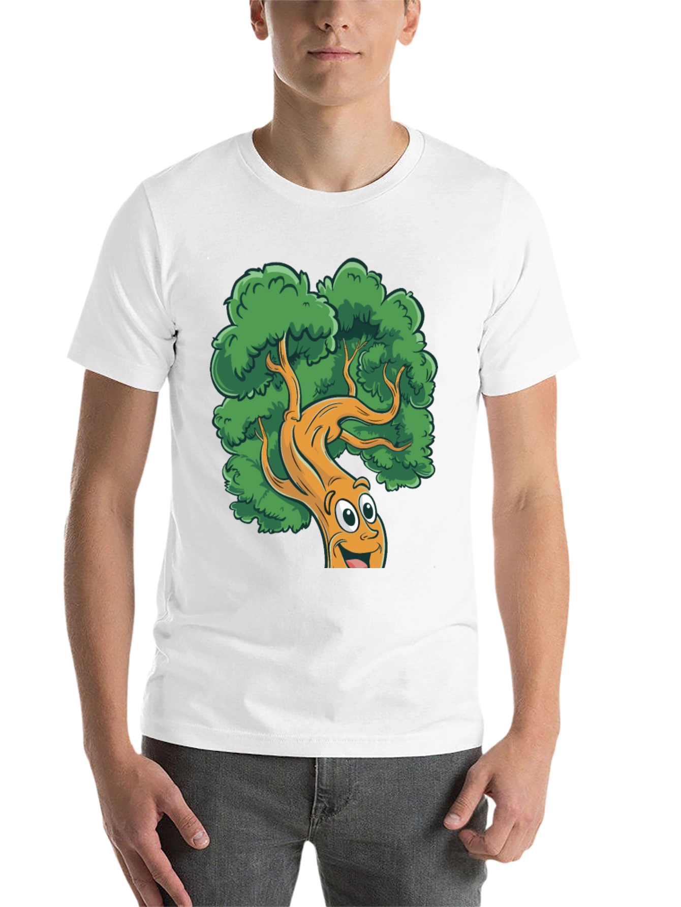 Black Cartoon Tree Black T-Shirt view 14