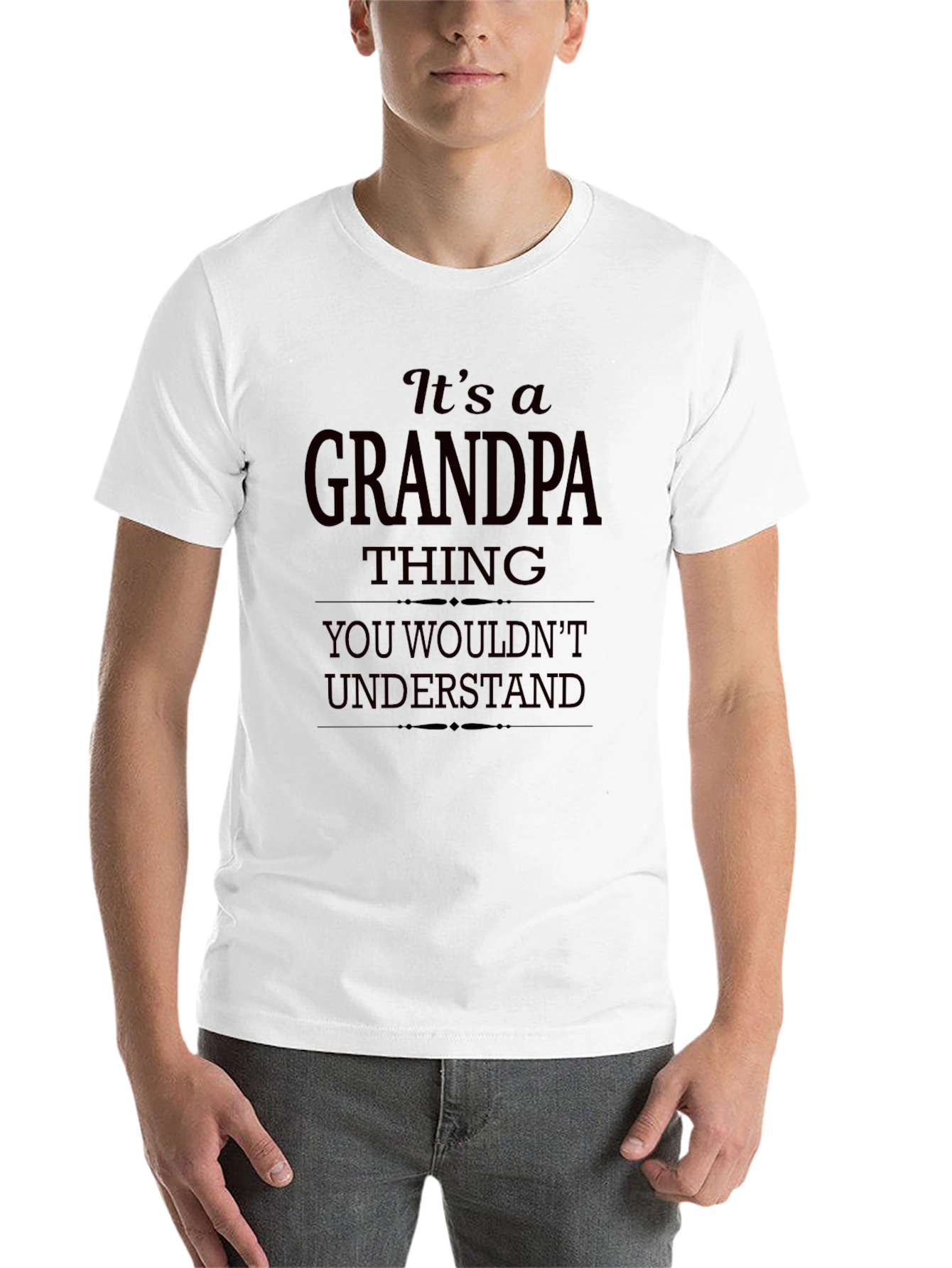 Black It's a Grandpa Thing Funny T-Shirt view 14
