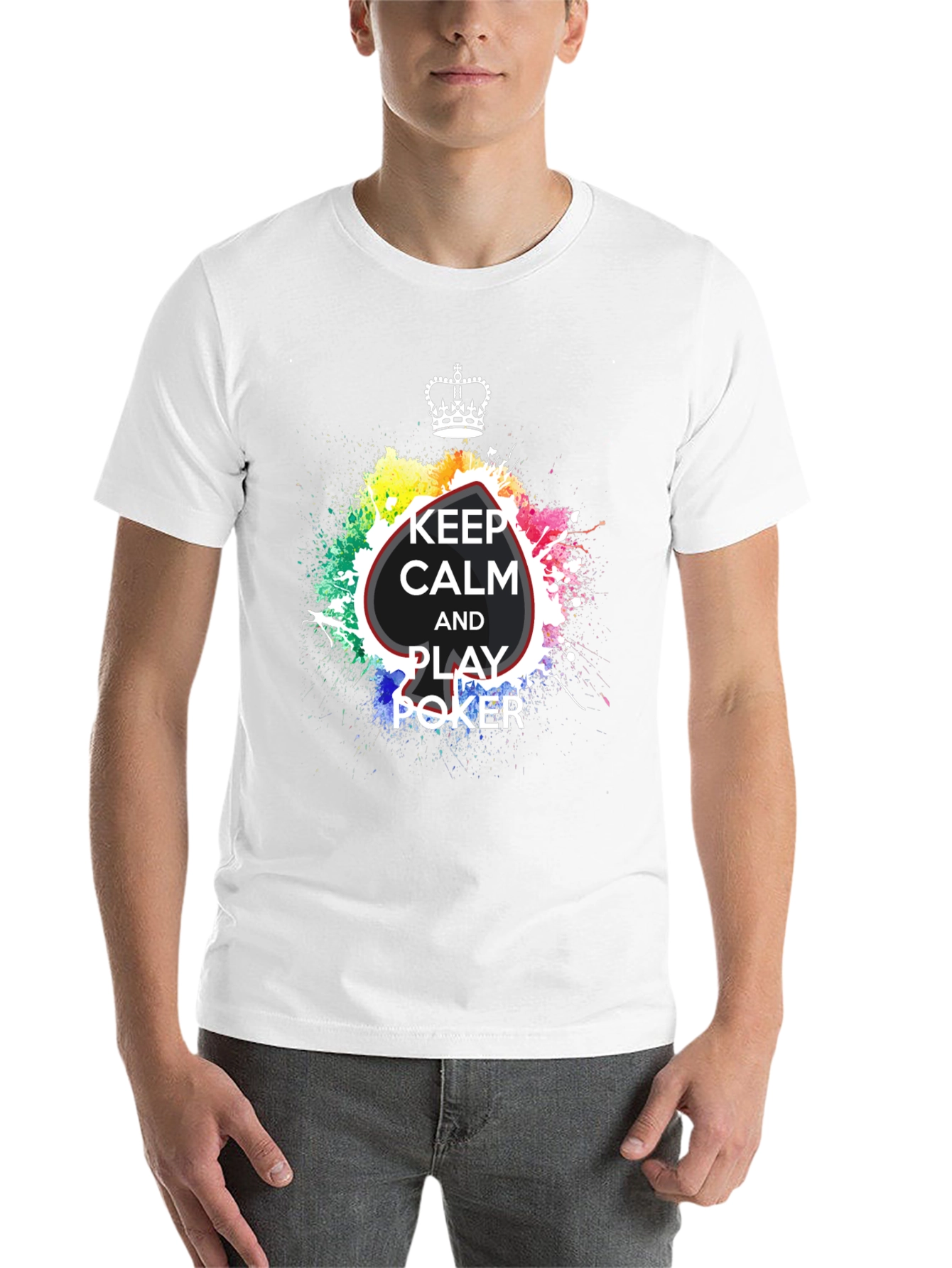 Black Keep Calm and Play Poker Black T-Shirt view 14