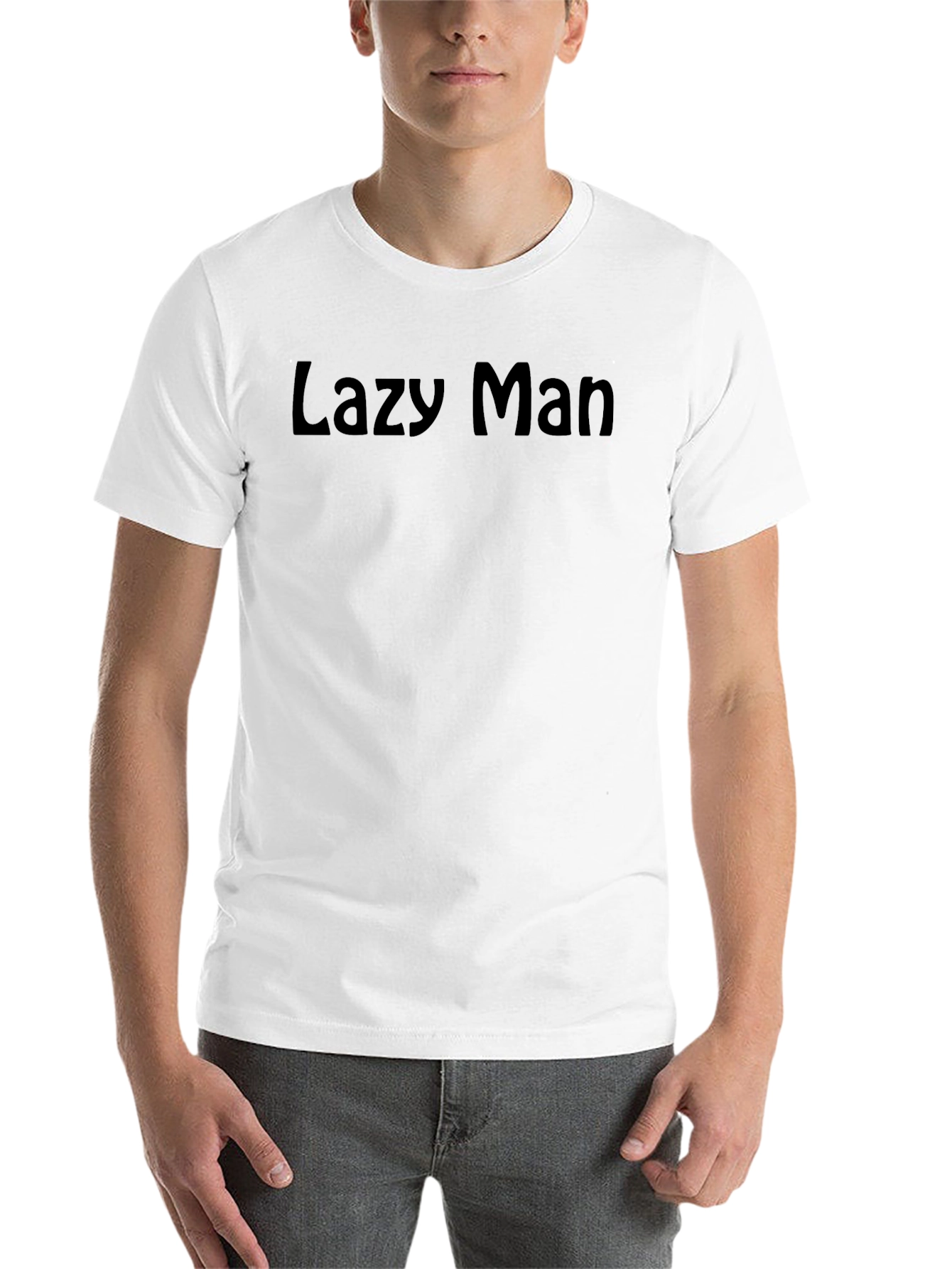 Black Lazy Man Black T-Shirt - Casual Comfort view 14
