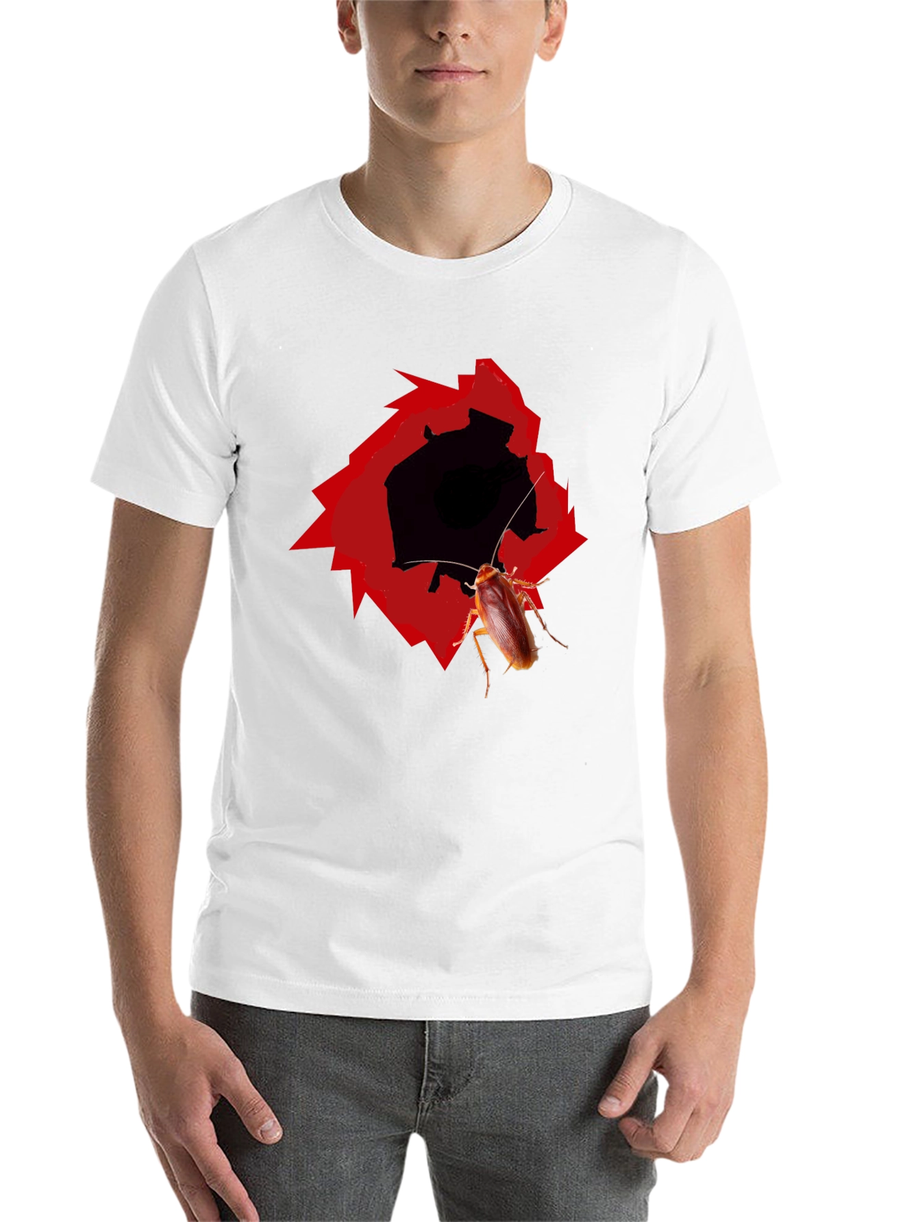 Black Novelty Cockroach Graphic T-Shirt view 14