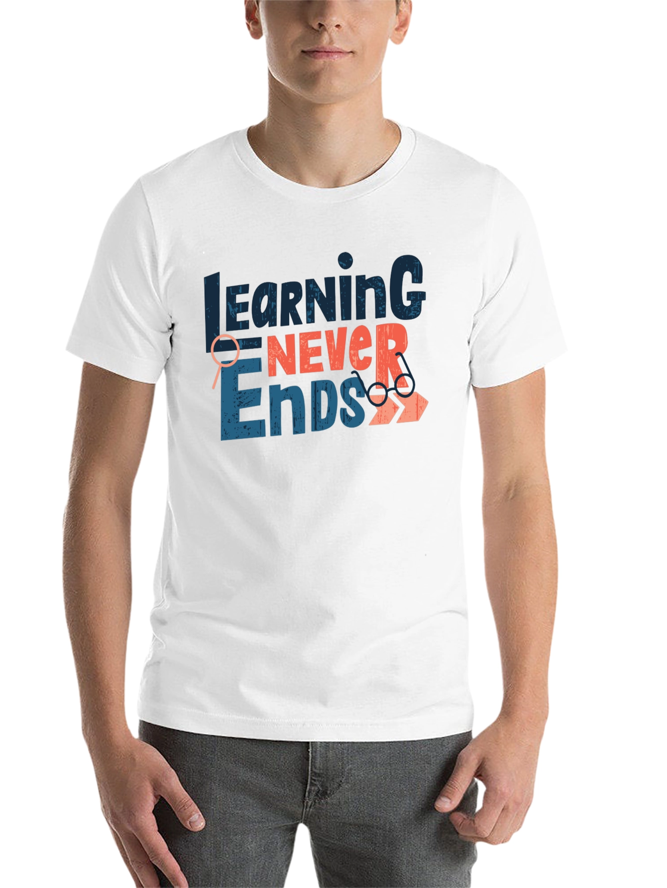 Black Learning Never Ends Graphic Tee view 14