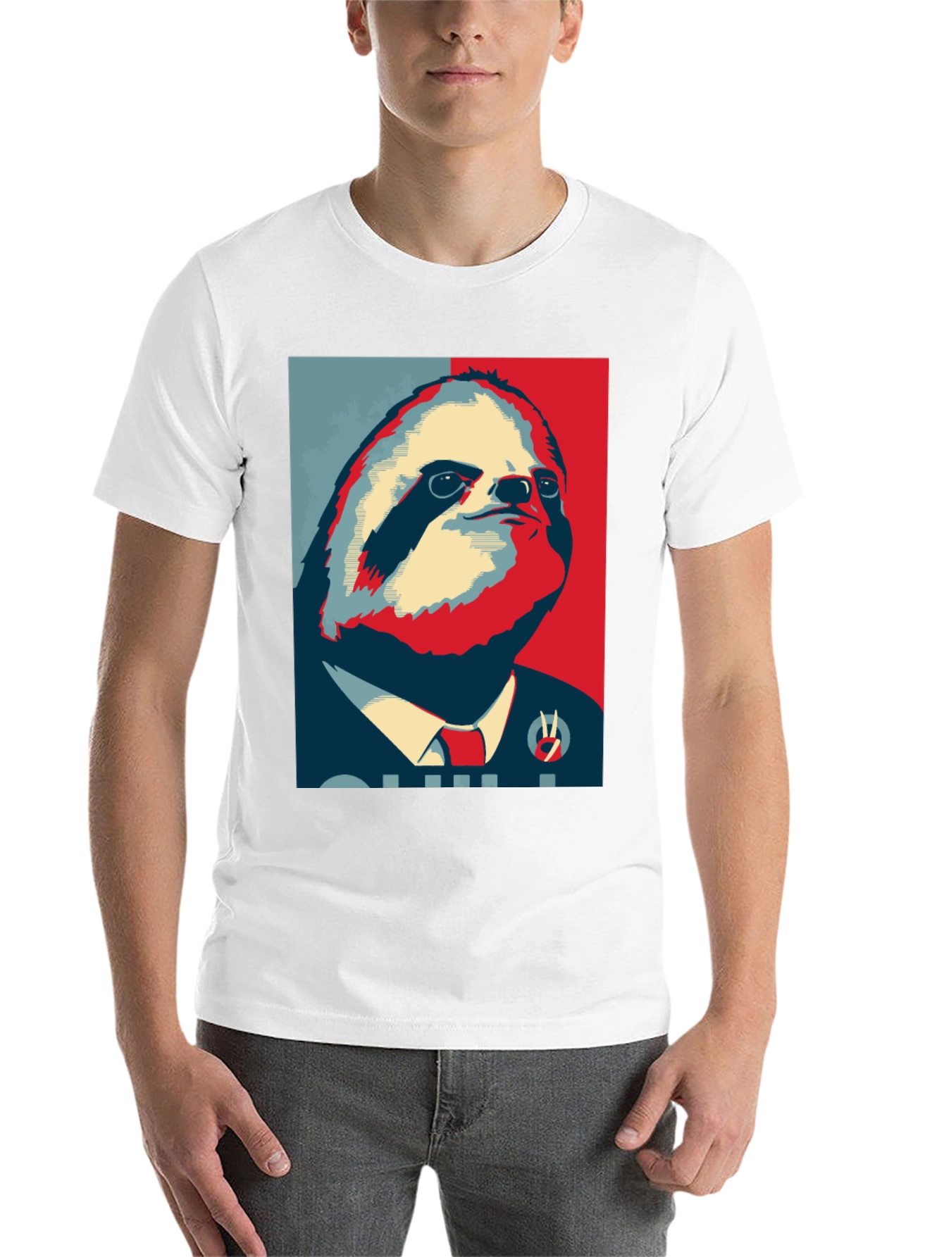 Black Sloth Hope T-Shirt - Funny Political Animal Tee view 14