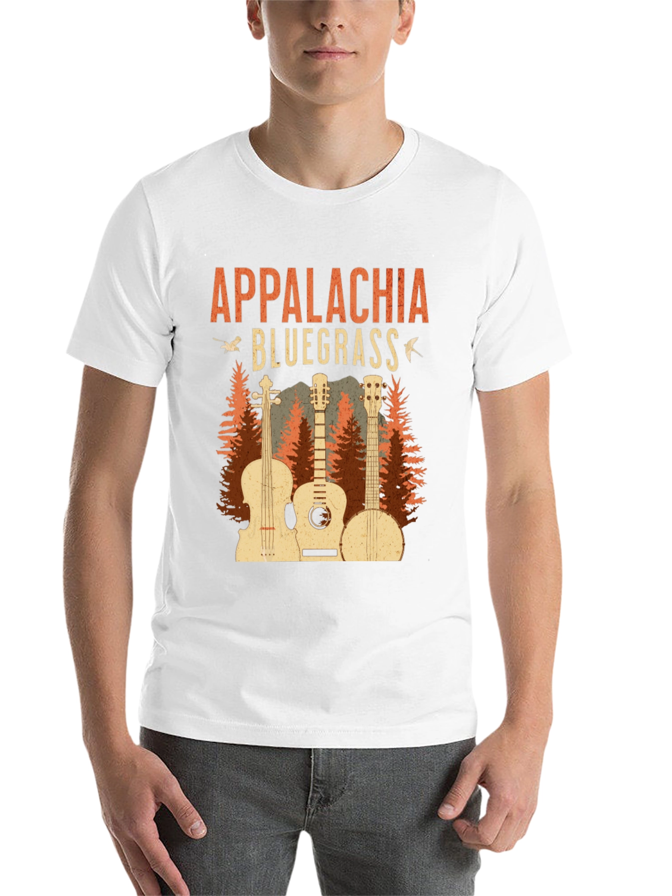Black Appalachia Bluegrass Music Graphic Tee view 14