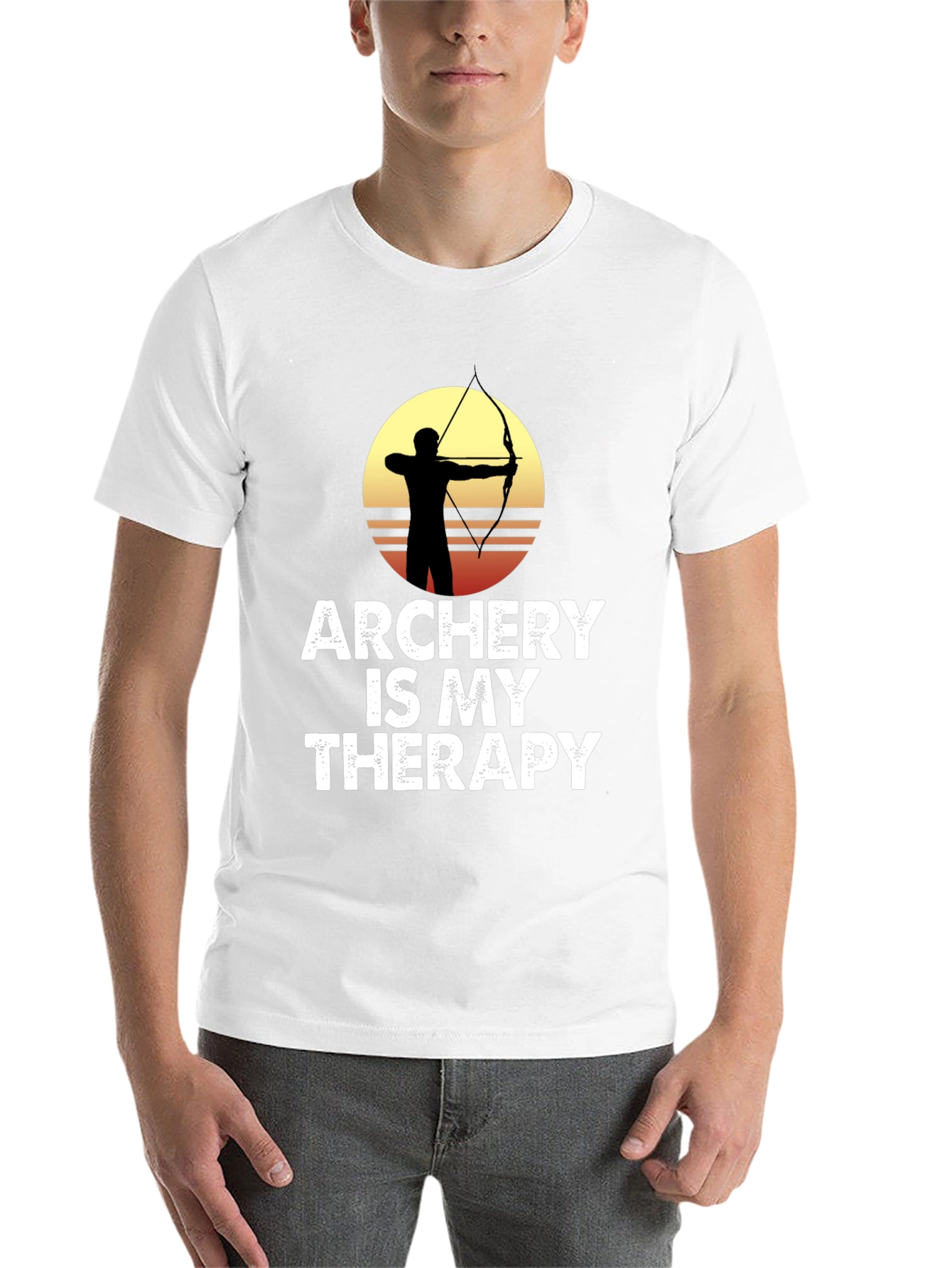 Black Archery is My Therapy Graphic T-Shirt view 14