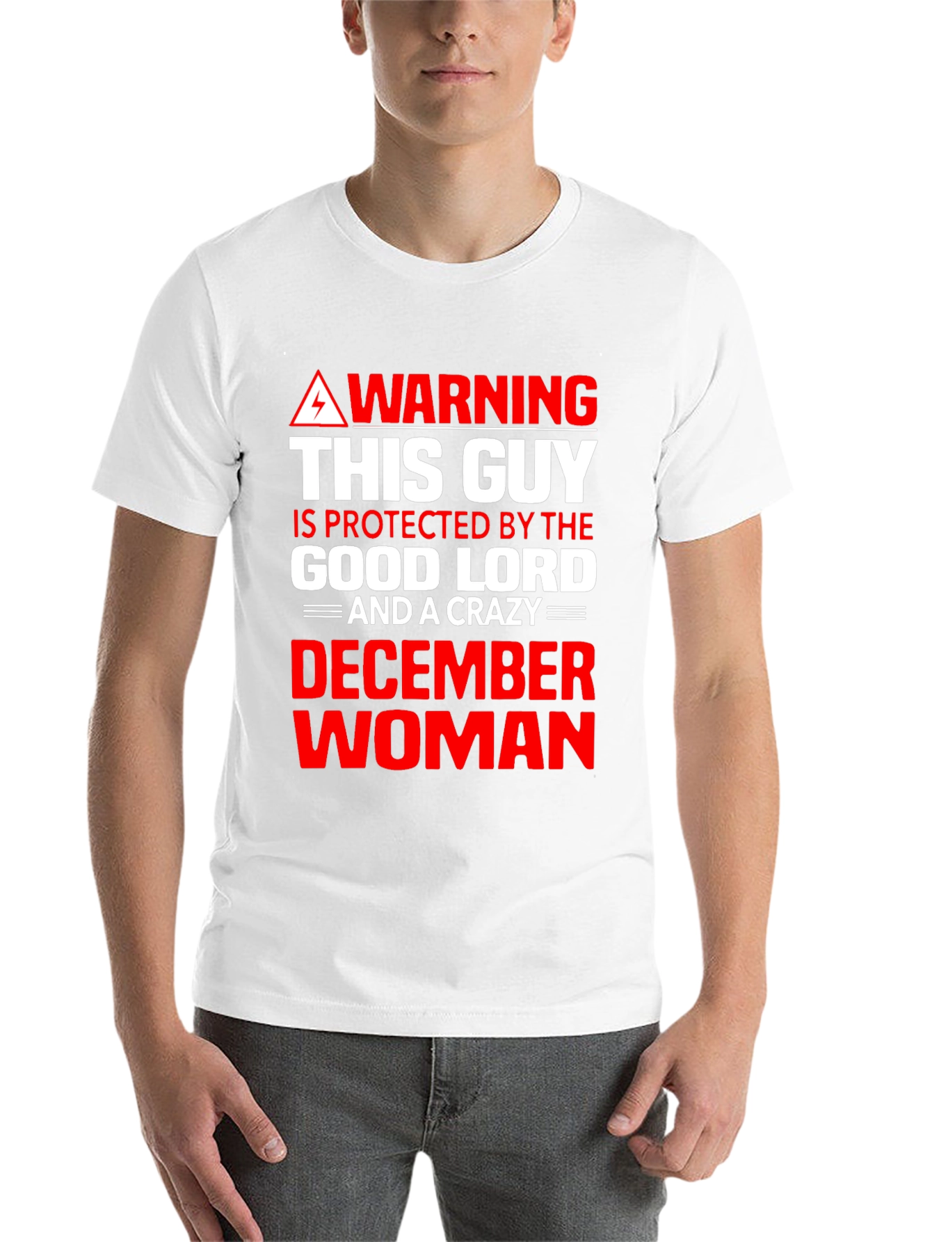 Black Warning: Protected By December Woman Graphic Tee view 14
