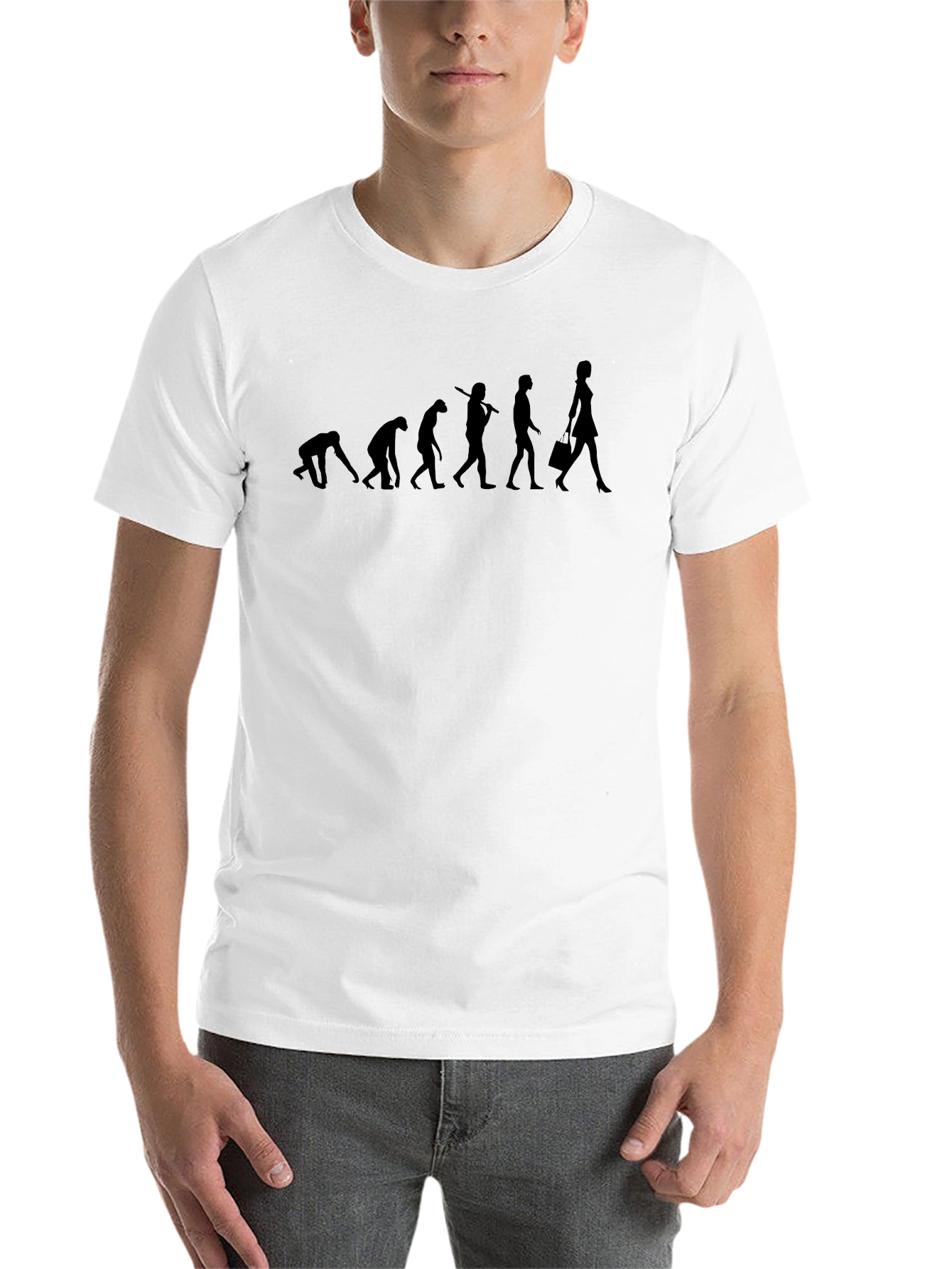 Black Evolution of Woman Black T-Shirt view 14